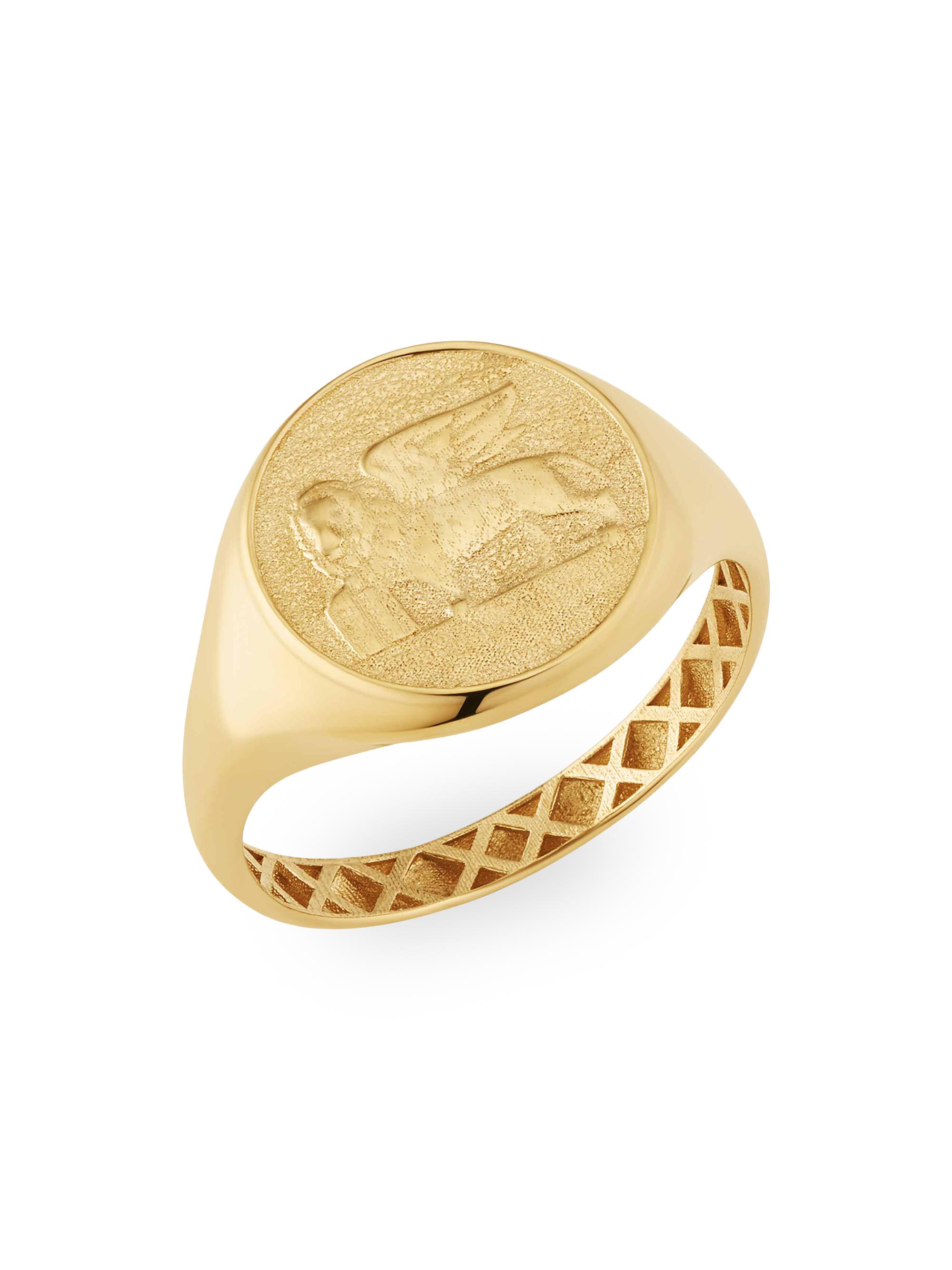 Oradina Women's 14K Flying Lion Signet Ring - Gold