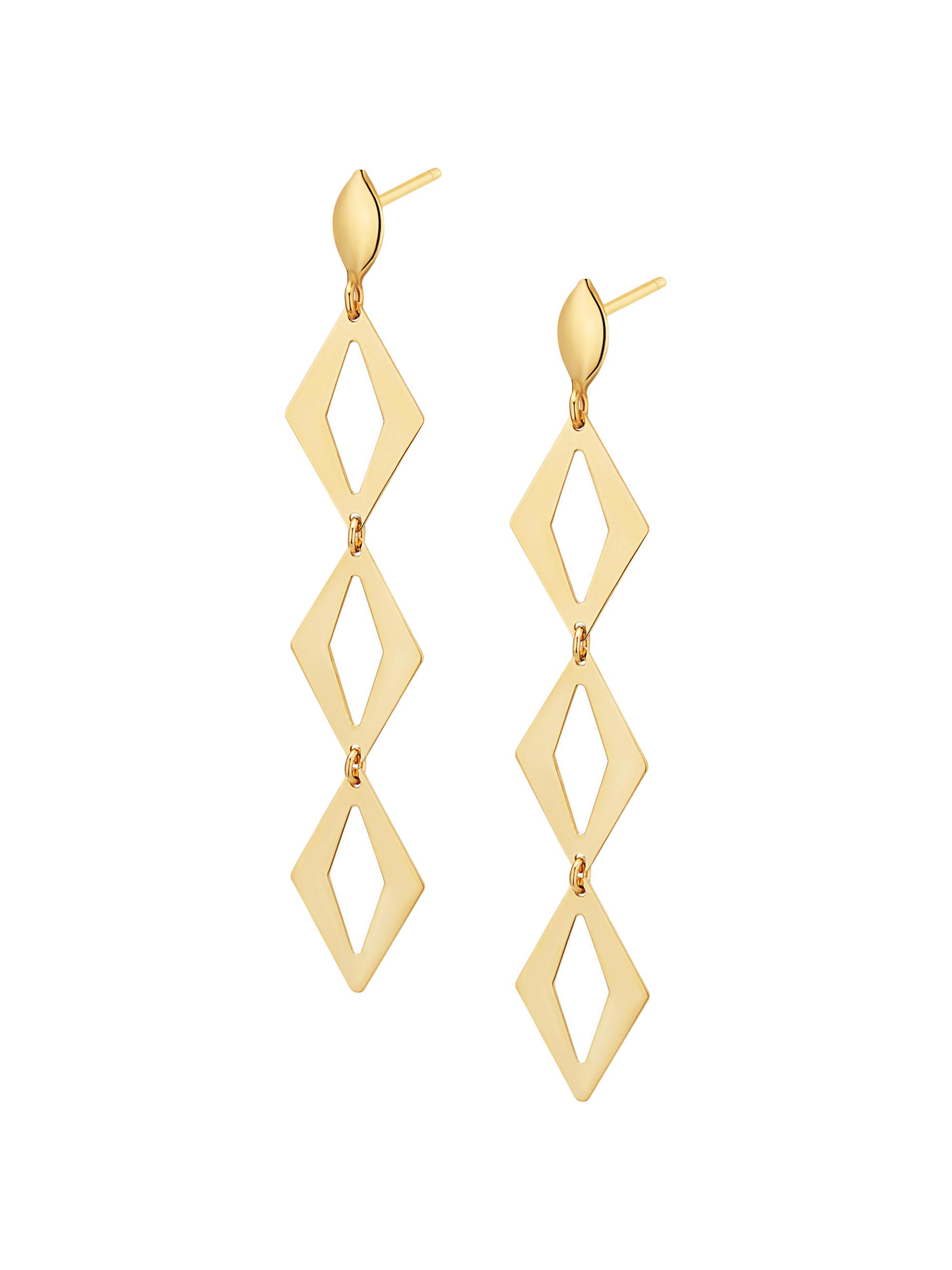 Oradina Women's 14K Yellow Gold Cascade Drop Earrings - Gold