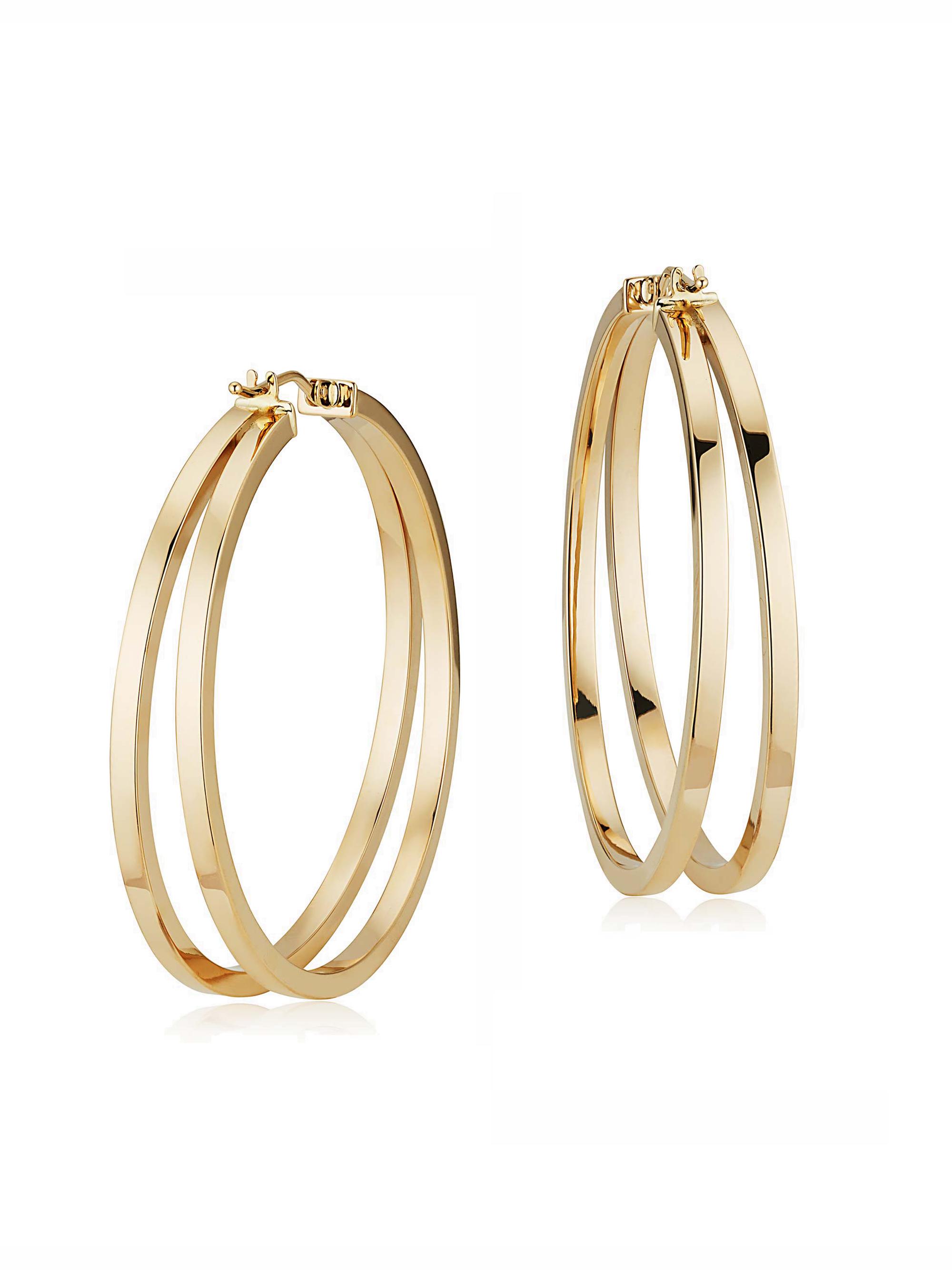 Oradina Women's 14K Yellow Gold Hudson  Hoops - Gold
