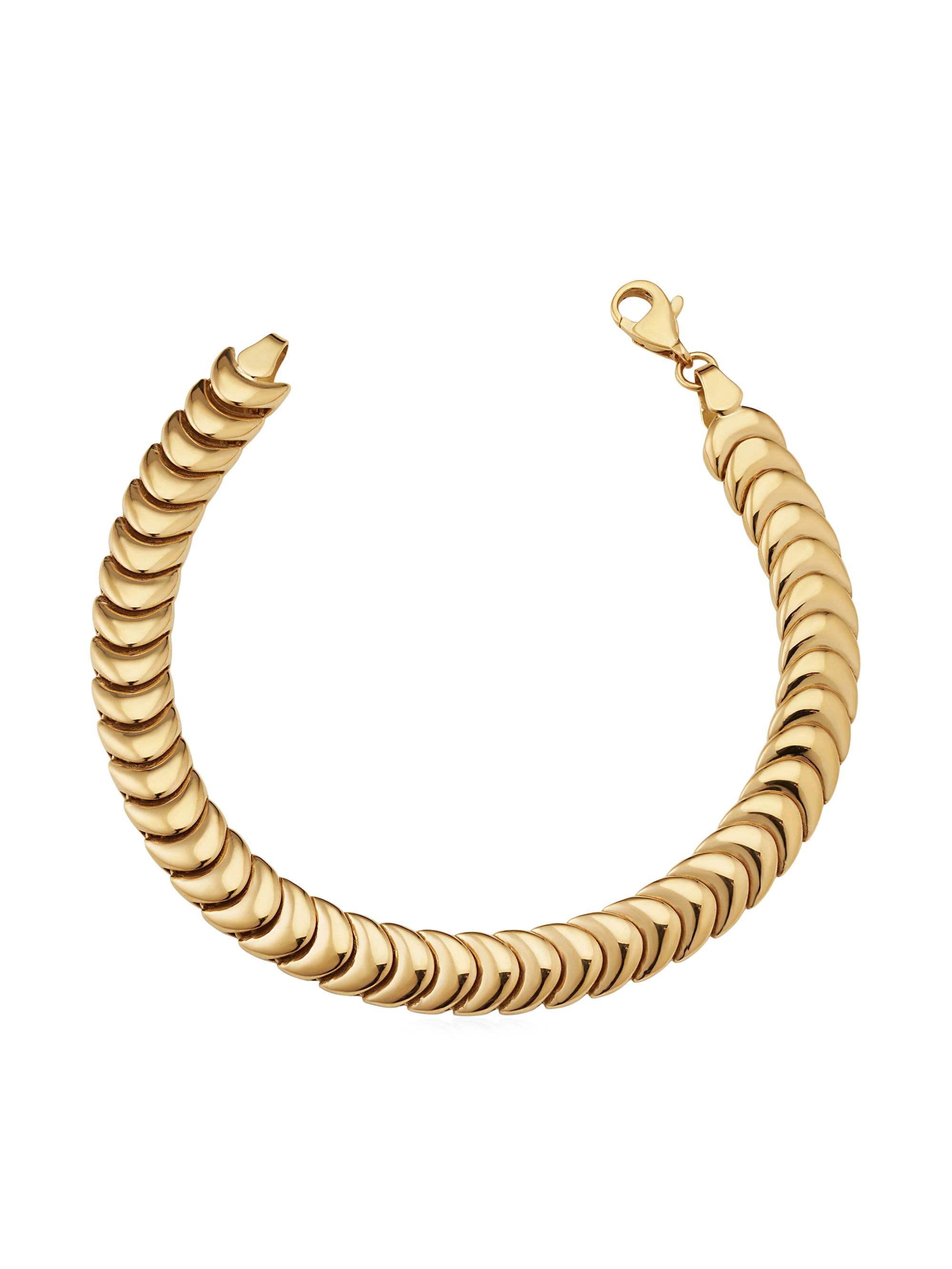 Oradina Women's 14K Yellow Gold Cobra Bracelet - Gold