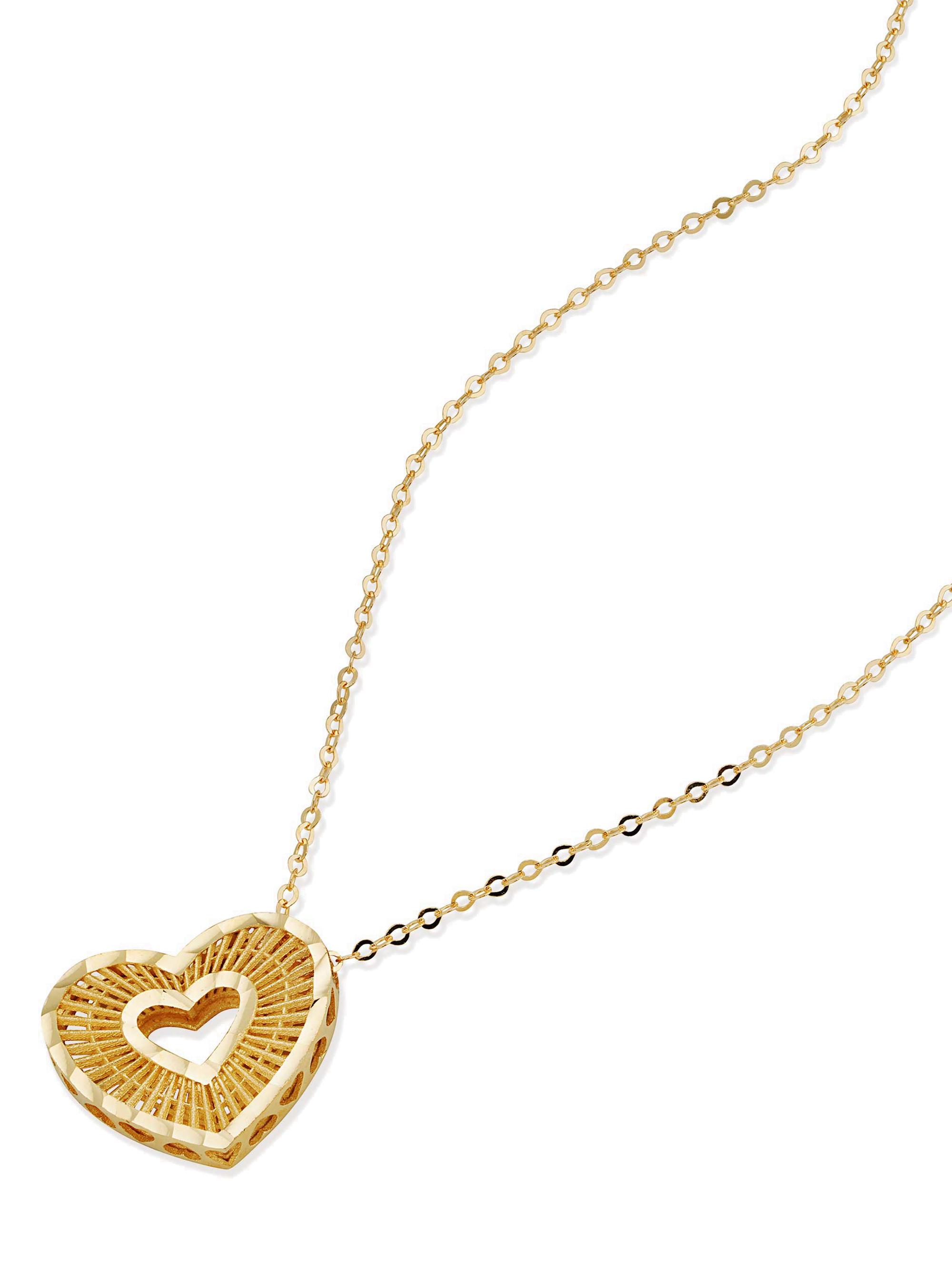Oradina 14K Yellow Gold Icon Heart Pendant Necklace | Saks Fifth