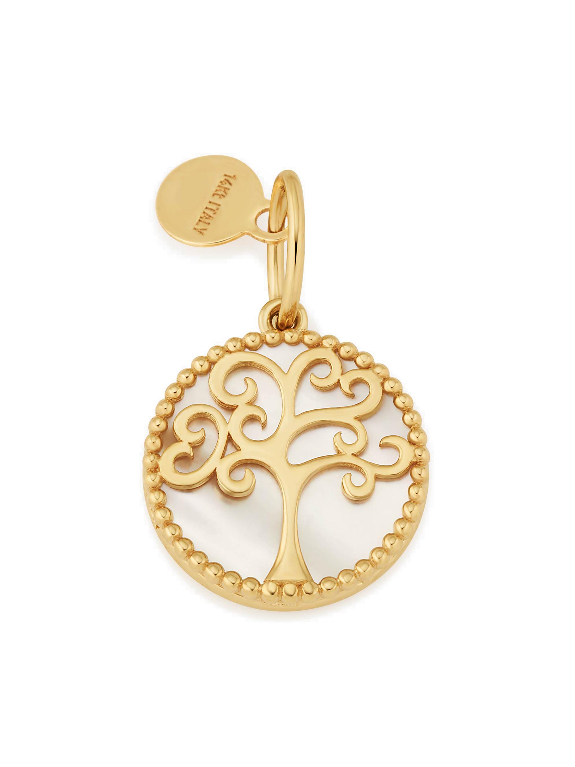 Oradina Women's 14K Yellow Gold Tree of Life Pendant Charm - Gold