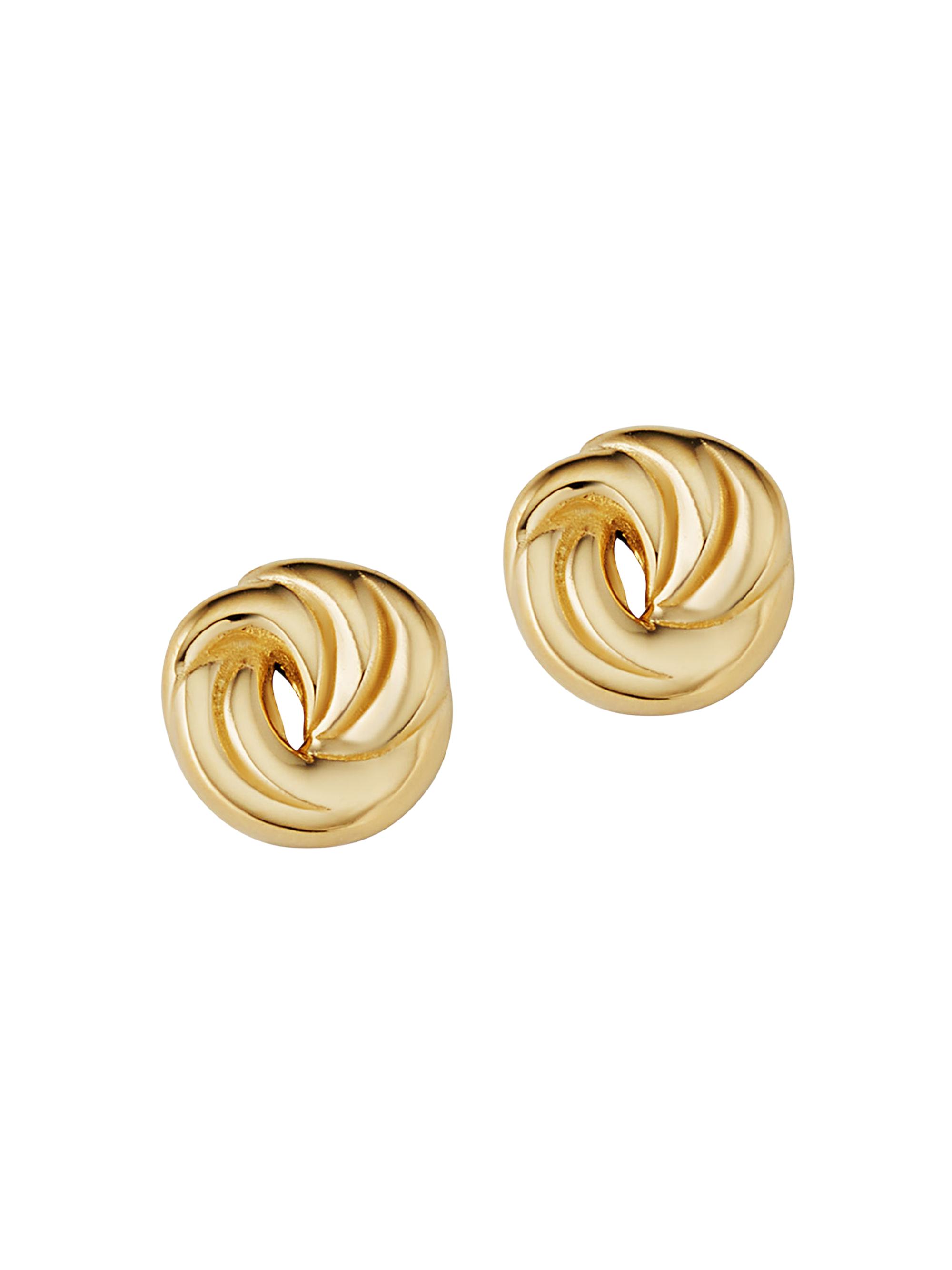 Oradina Women's 14K Yellow Gold Infinite Love Studs - Gold