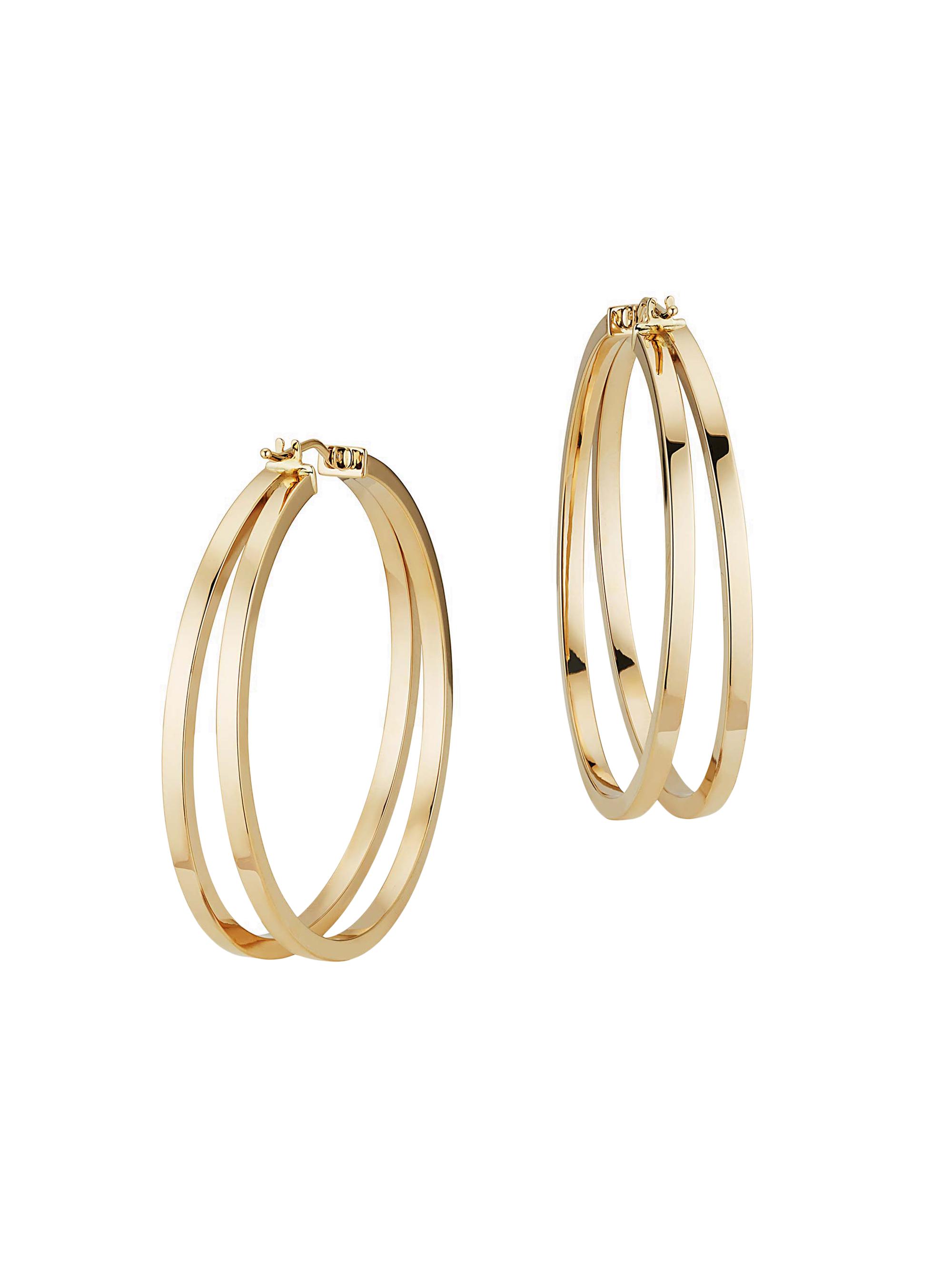 Oradina Women's 14K Yellow Gold Hudson Hoops - Gold