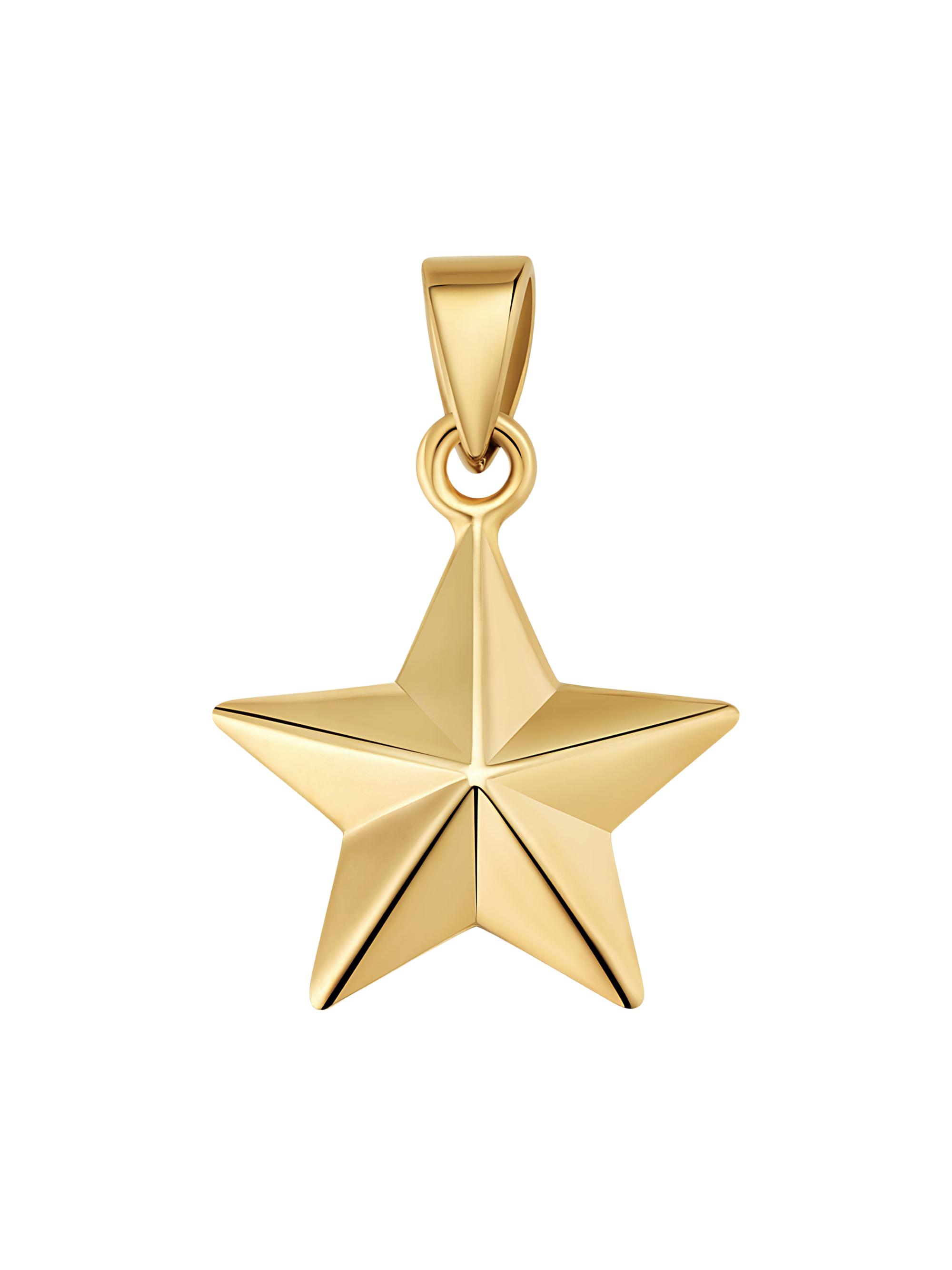 Oradina Women's 14K Yellow Gold Street Star Pendant Charm - Gold