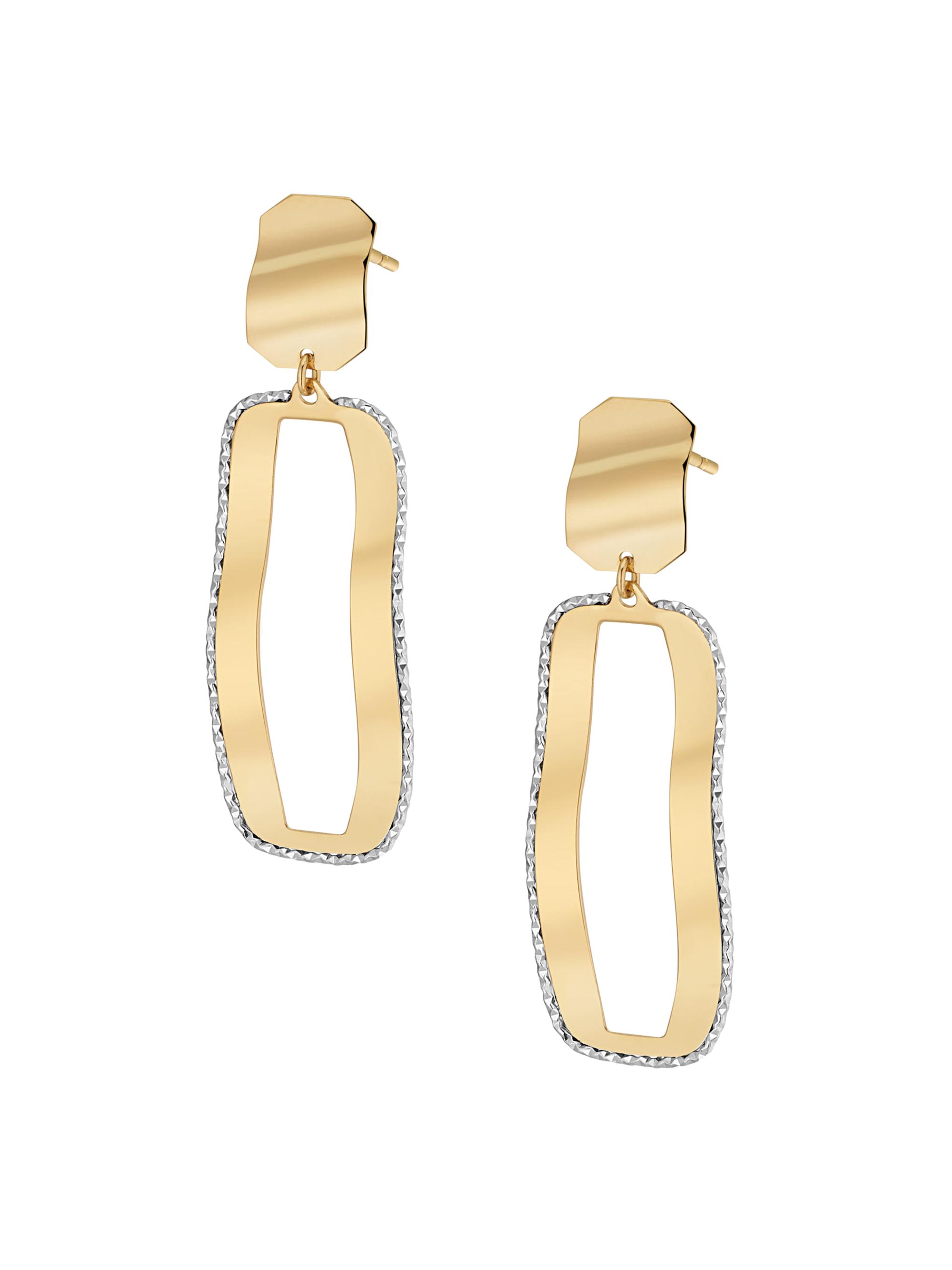 Oradina Women's 14K Yellow Gold Bellissima Drop Earrings - Gold