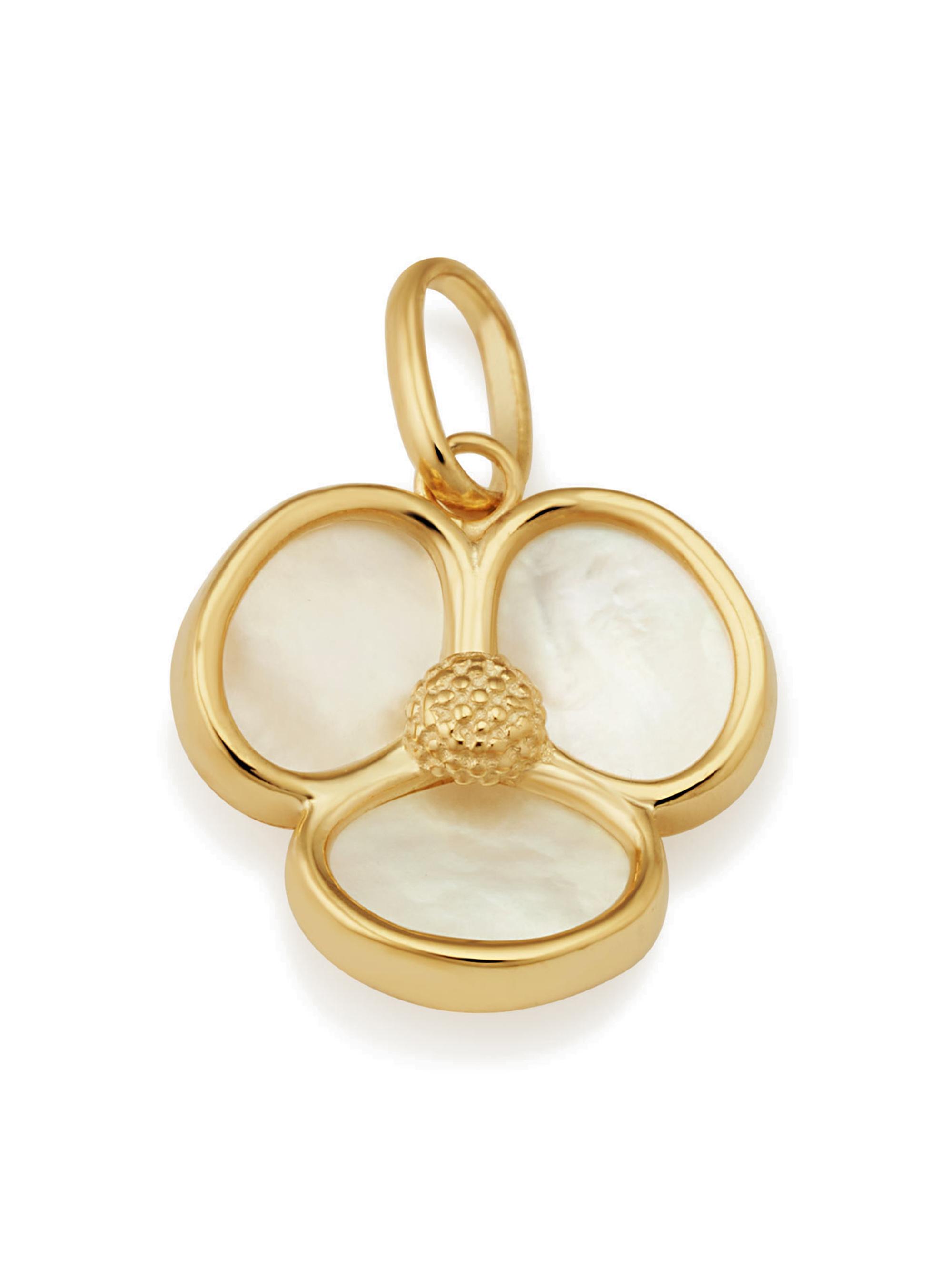 Oradina Women's 14K Yellow Gold Petals of Pearl Pendant Charm - Gold