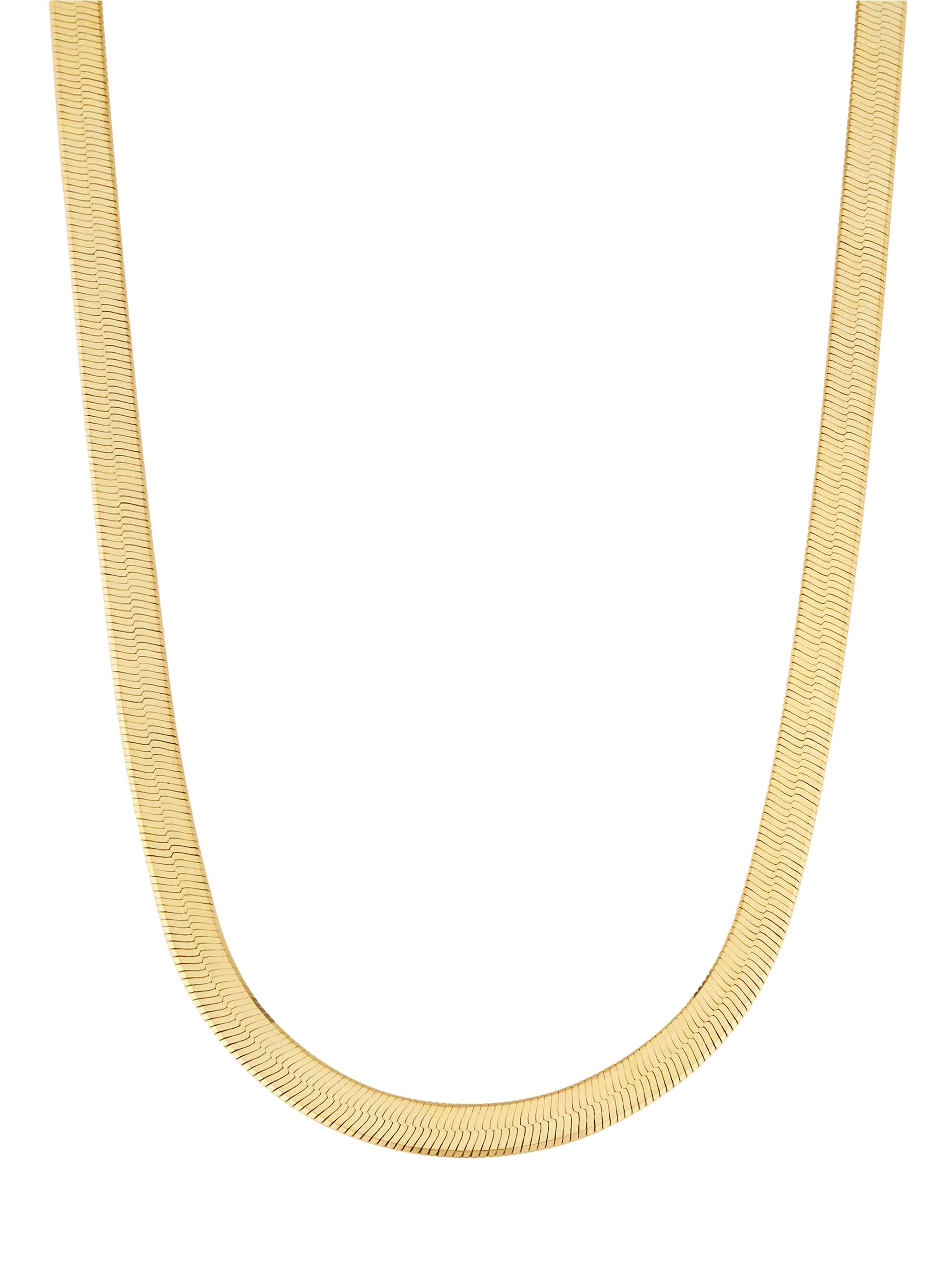 Oradina Women's 14K Yellow Gold Park Avenue Statement Herringbone Necklace - Gold