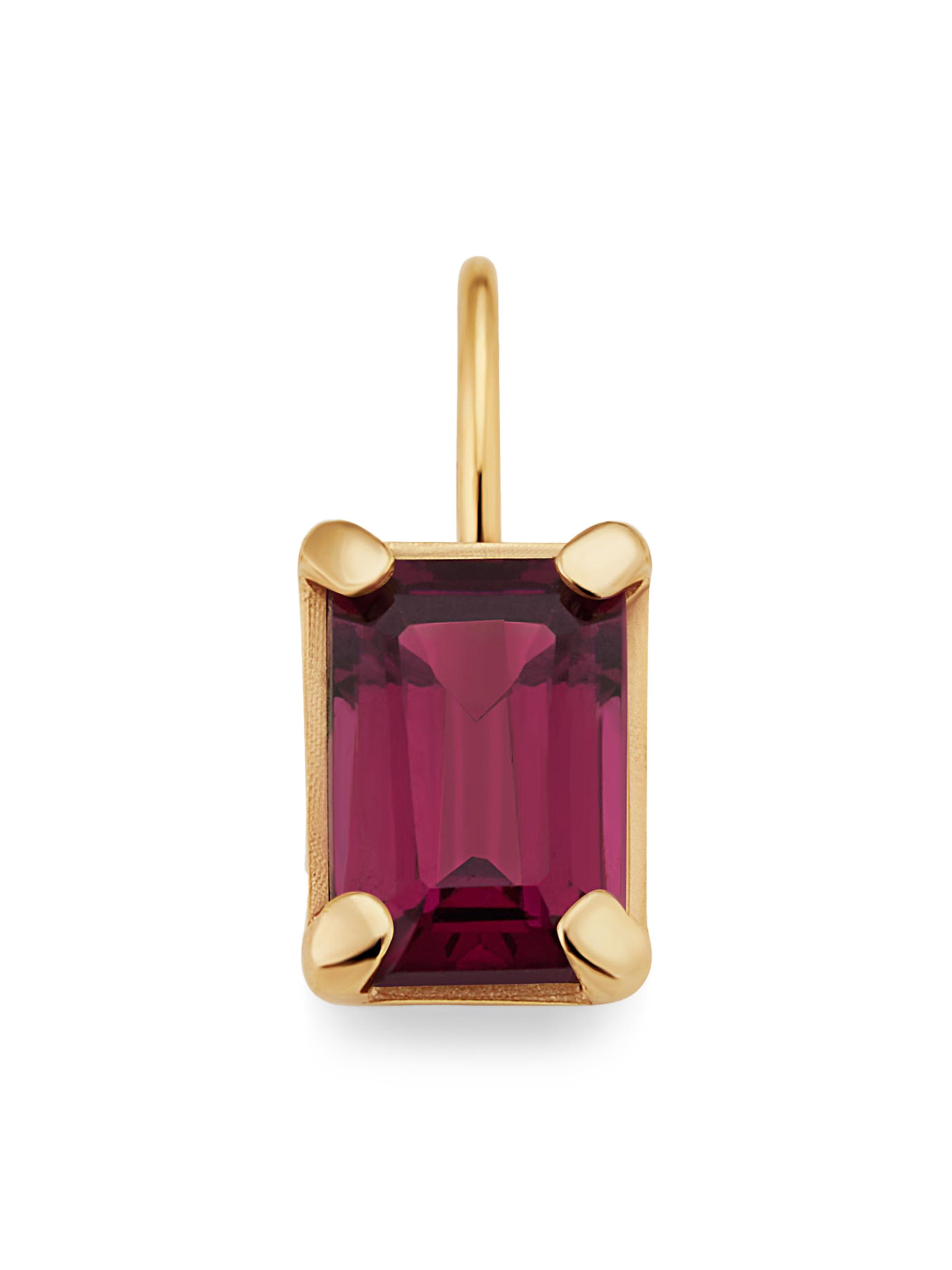 Oradina Women's 14k Date Me Birthstone Pendant Charm - Rhodolite July