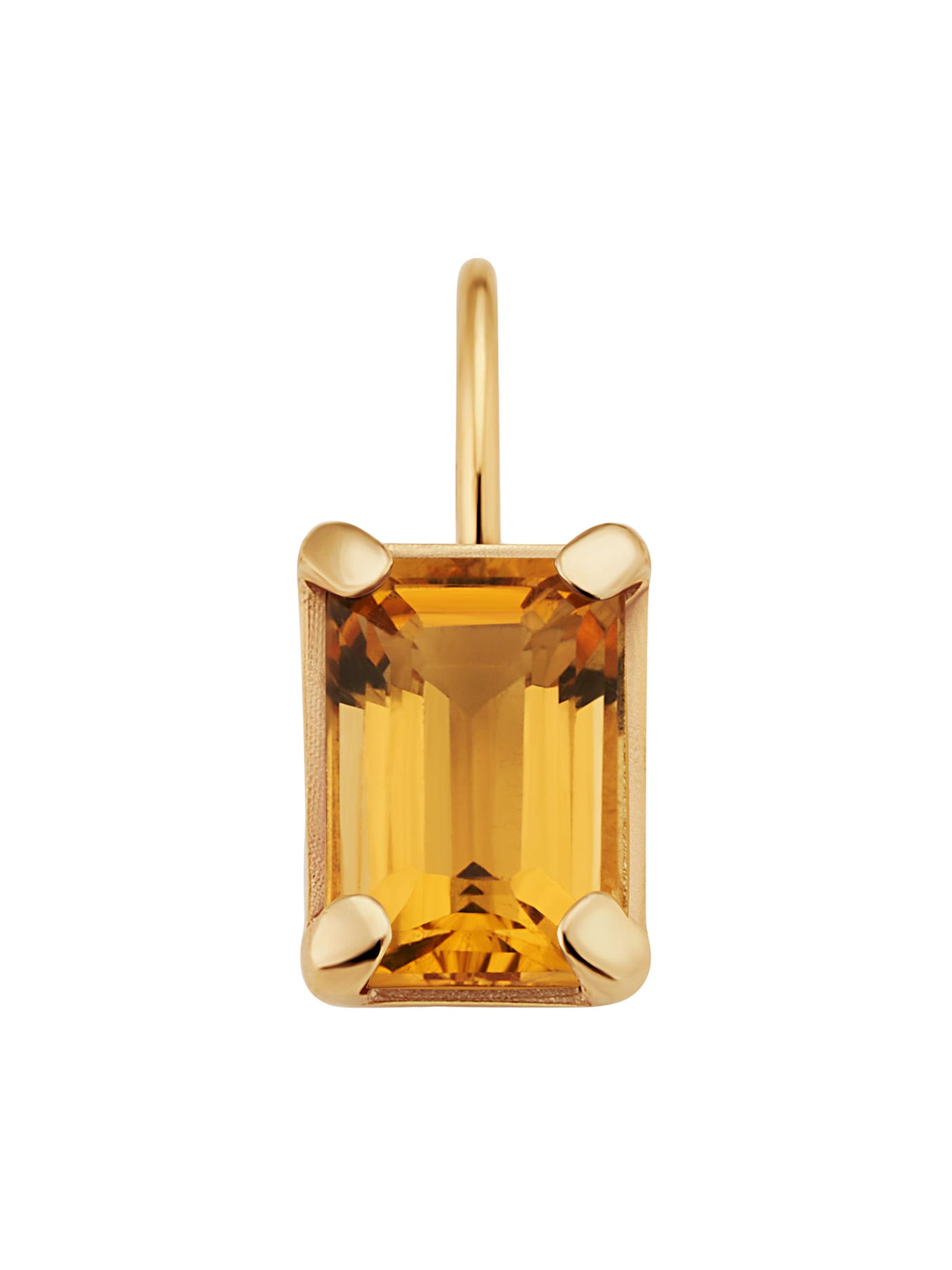 Oradina Women's 14k Date Me Birthstone Pendant Charm - Citrine November