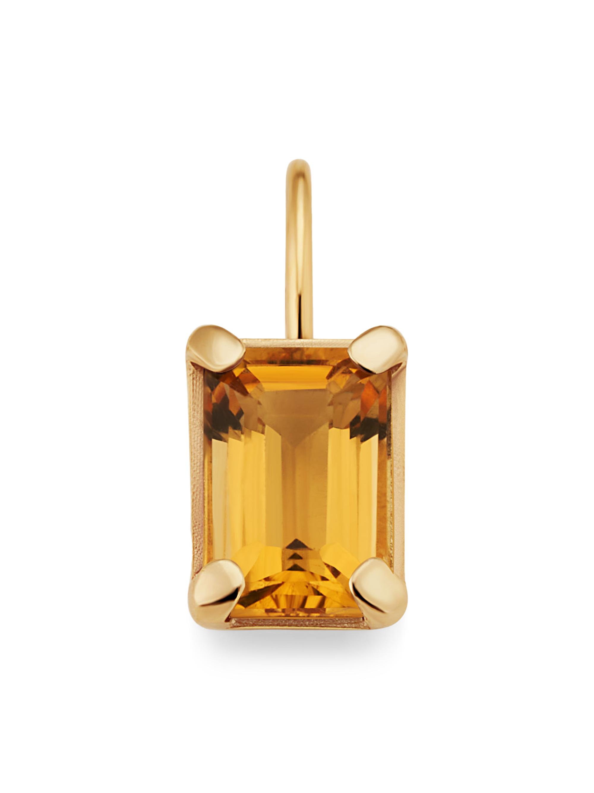 Oradina Women's 14k Date Me Birthstone Pendant Charm - Citrine November
