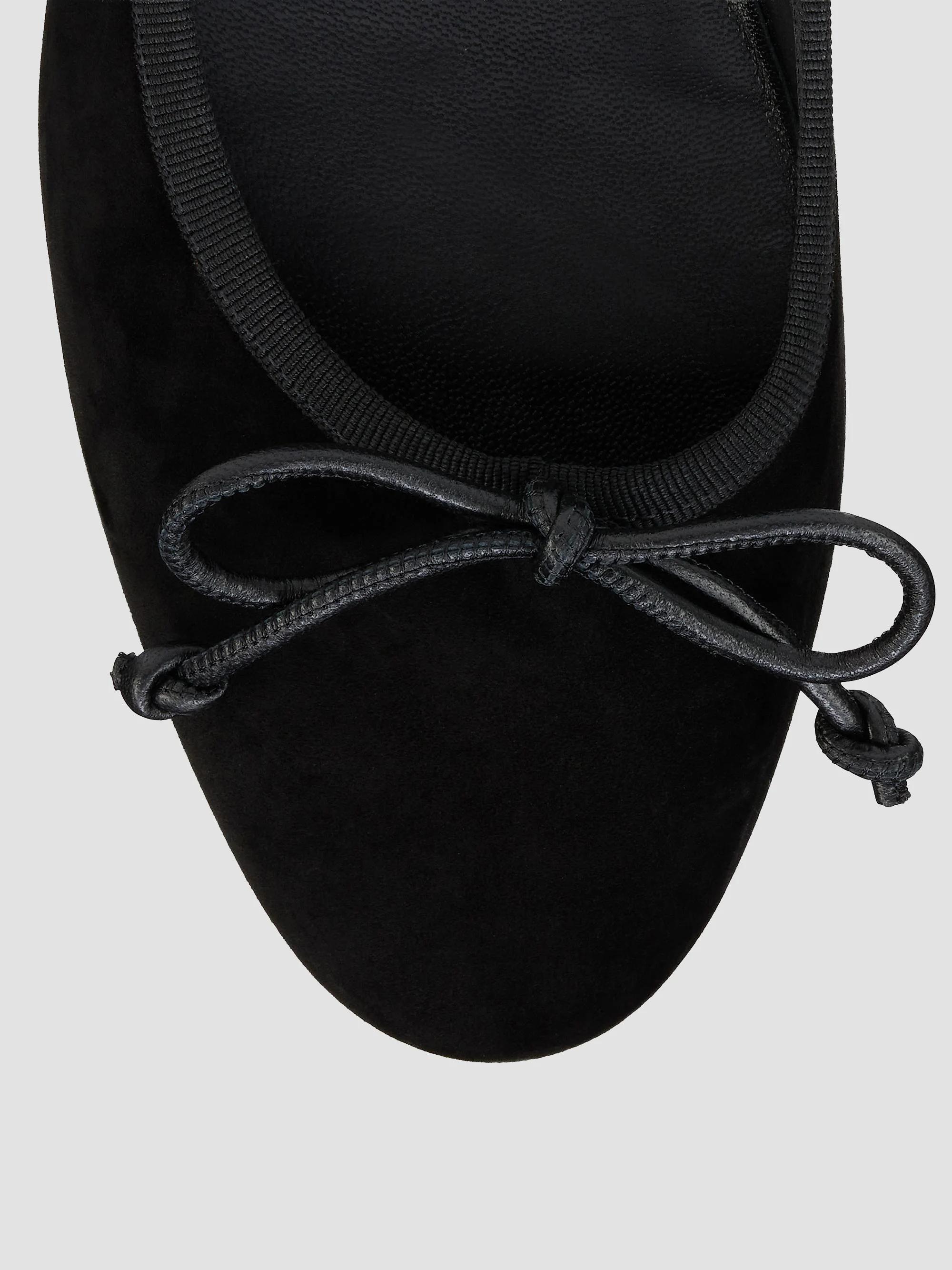 Christian Louboutin Black Suede Whipstitch Flats Size 39 Designer Luxury CHRISTIAN LOUBOUTIN Sweetie Jane suede ballet flats | NET-A  main image 3