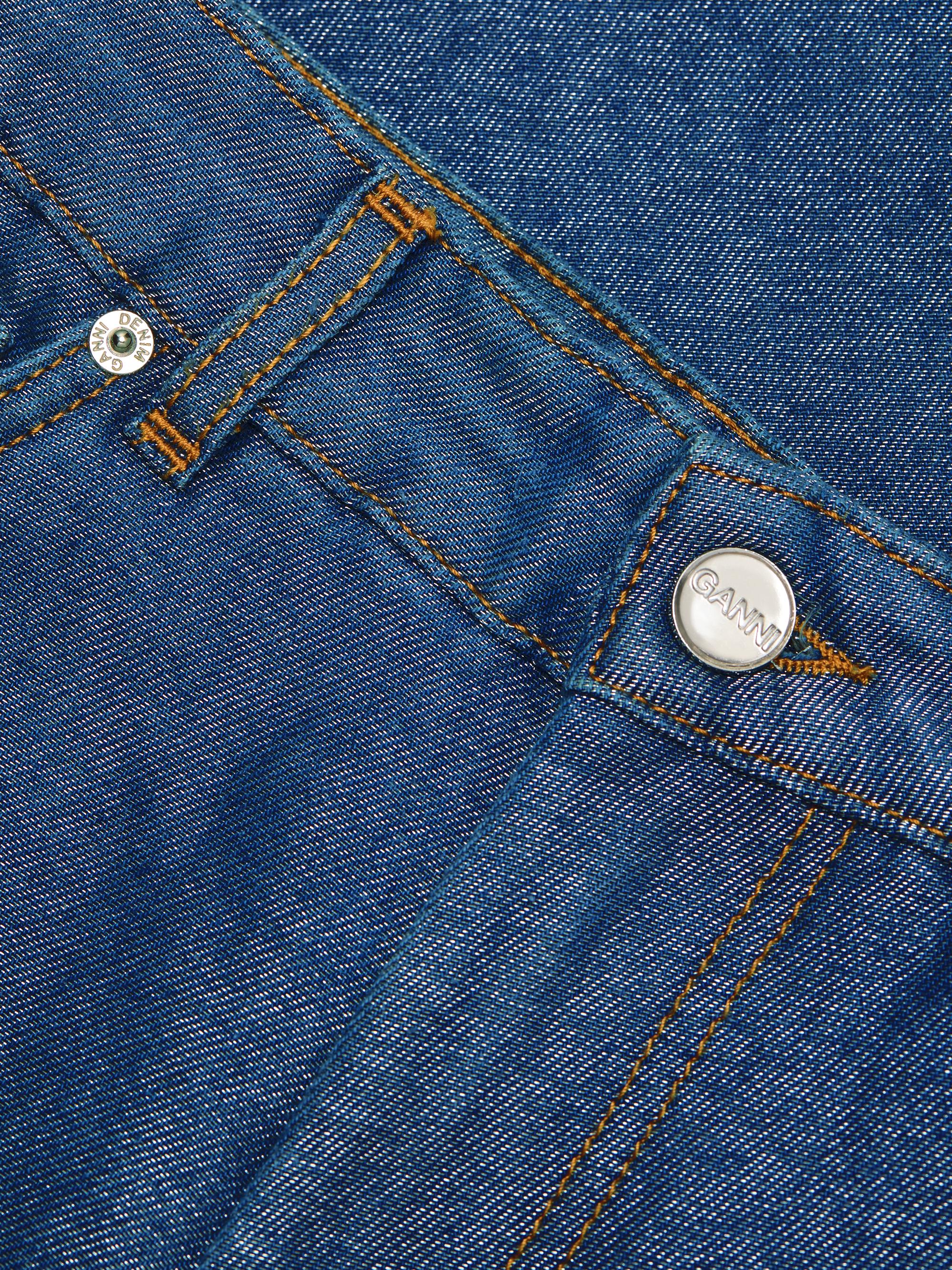 Ganni Izey Shiny Weft Denim Jeans | Saks Fifth Avenue