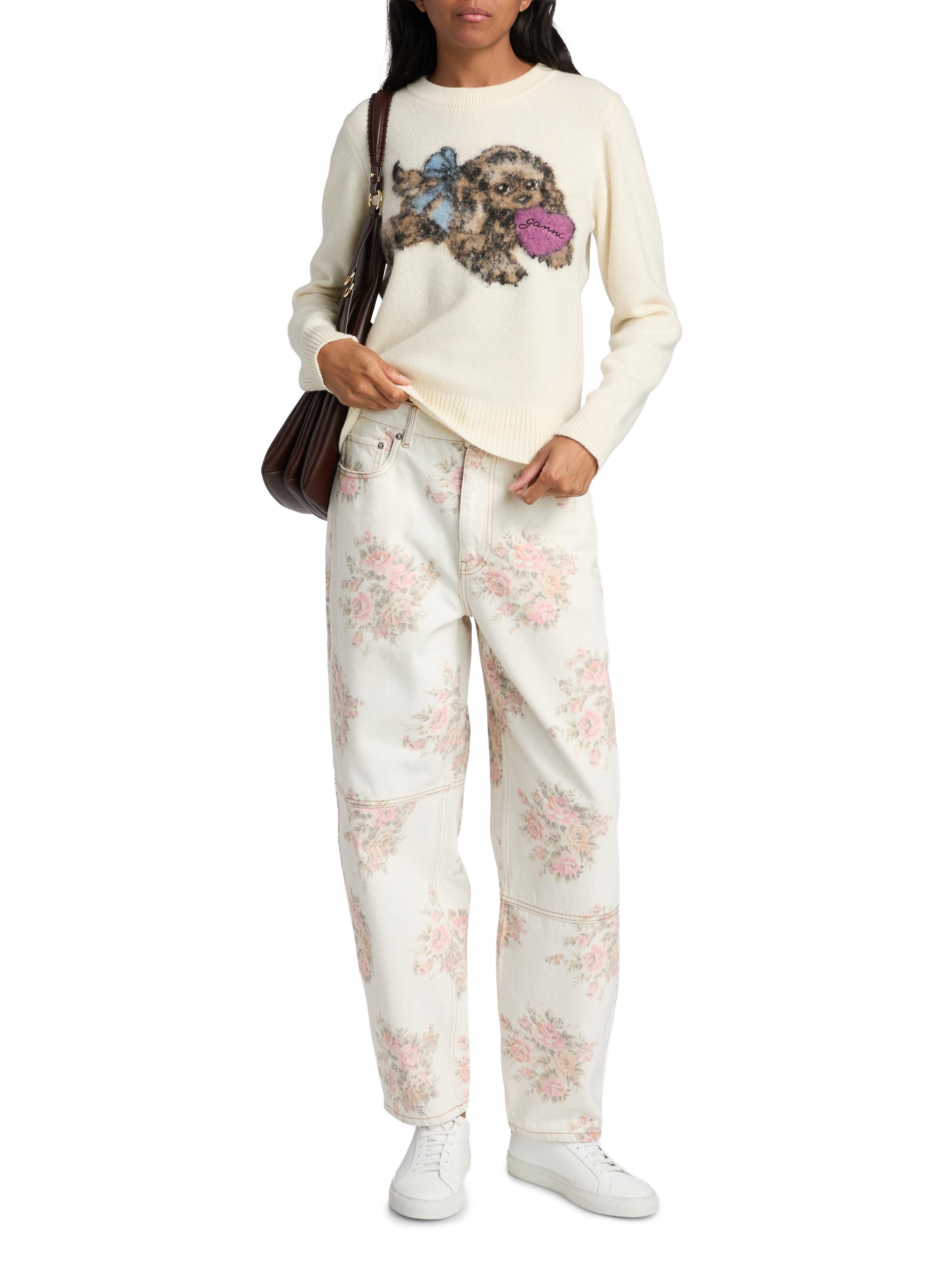 Ganni Puppy Love Crewneck Sweater | Saks Fifth Avenue