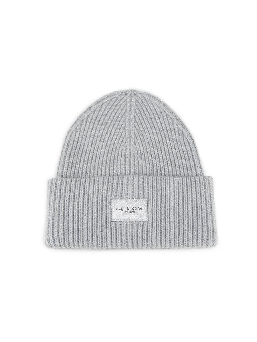 rag & bone Blake Metallic Rib-Knit Wool Beanie | Saks Fifth  display picture 3