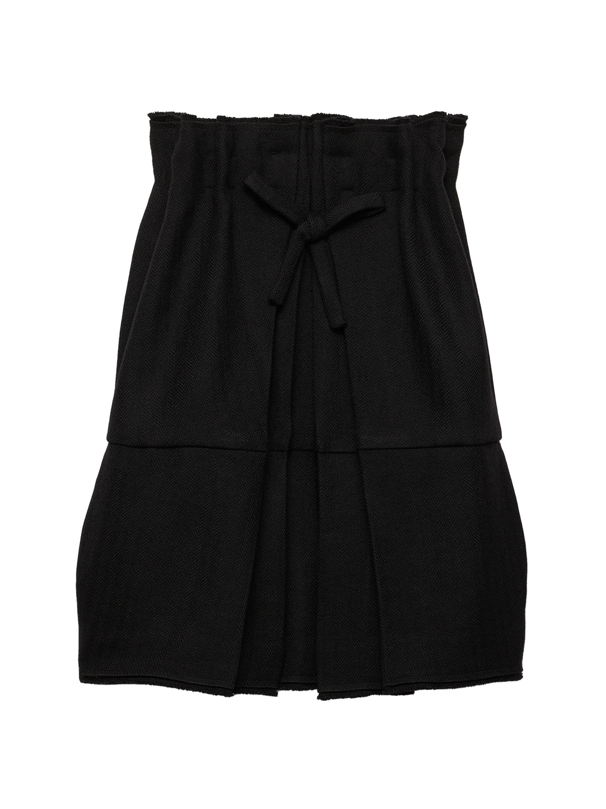 Prada Women's Short Chevron Wool Dress - Black