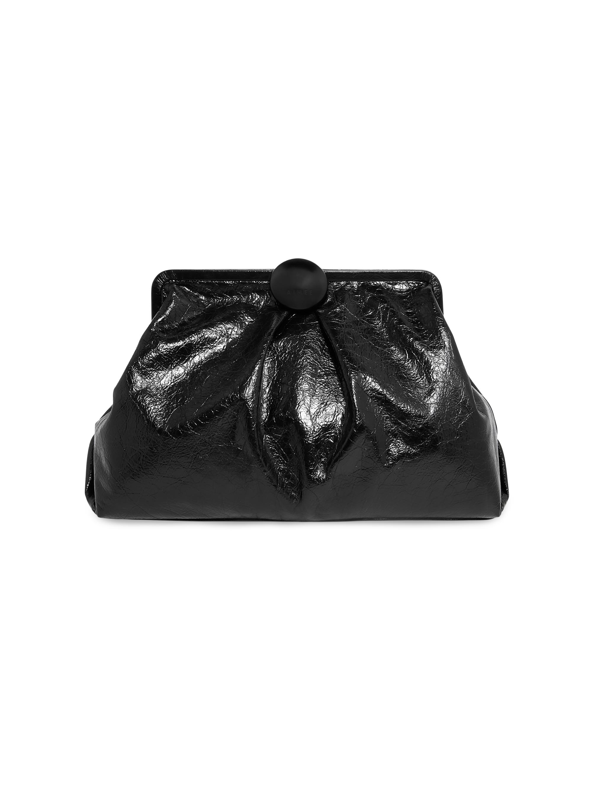 Aimee Kestenberg Women's Full Circle XL Clutch - Black Crinkle