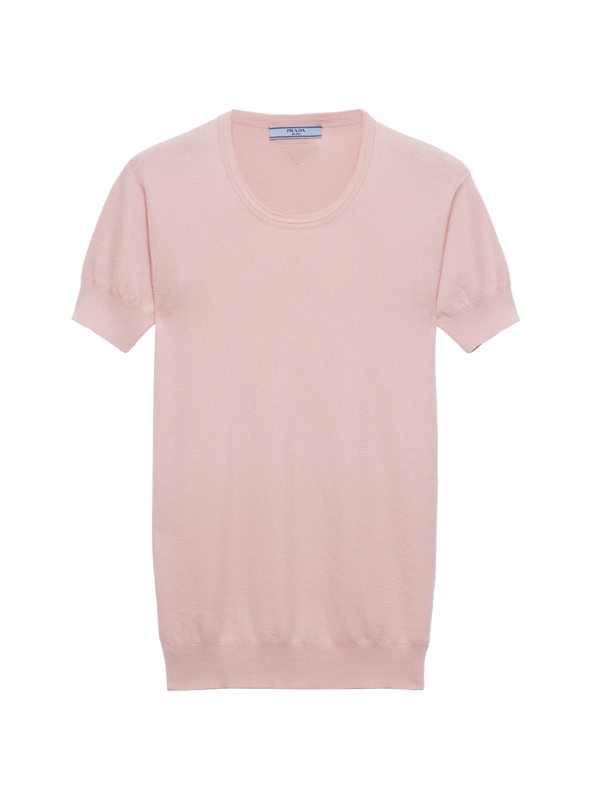 Prada Women's Silk and Cotton Crew-Neck Sweater - Pink