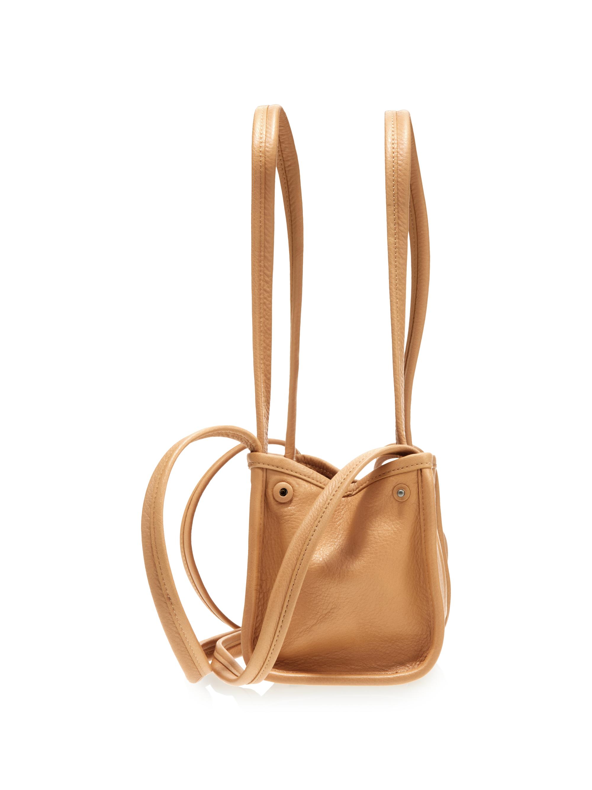 TELFAR Men's  Carry Logo Leather Bag - Desert