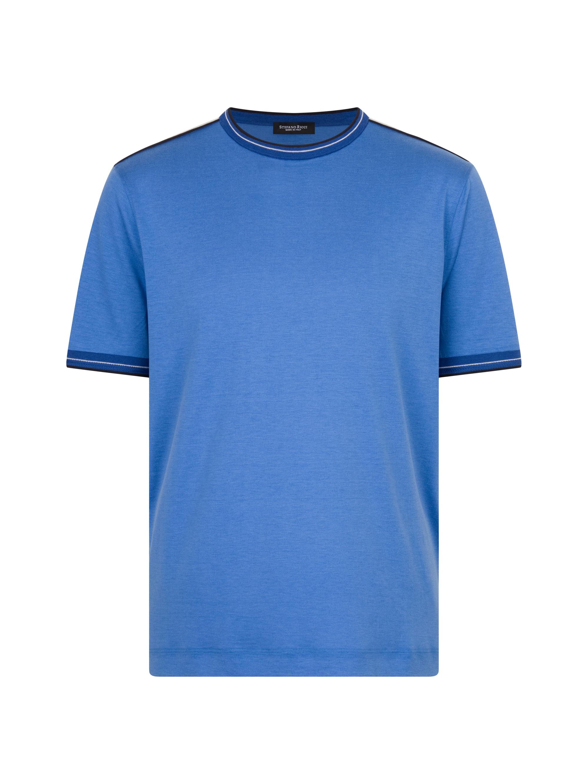 Stefano Ricci Men's Silk and Cotton Crewneck Sweater - Blue