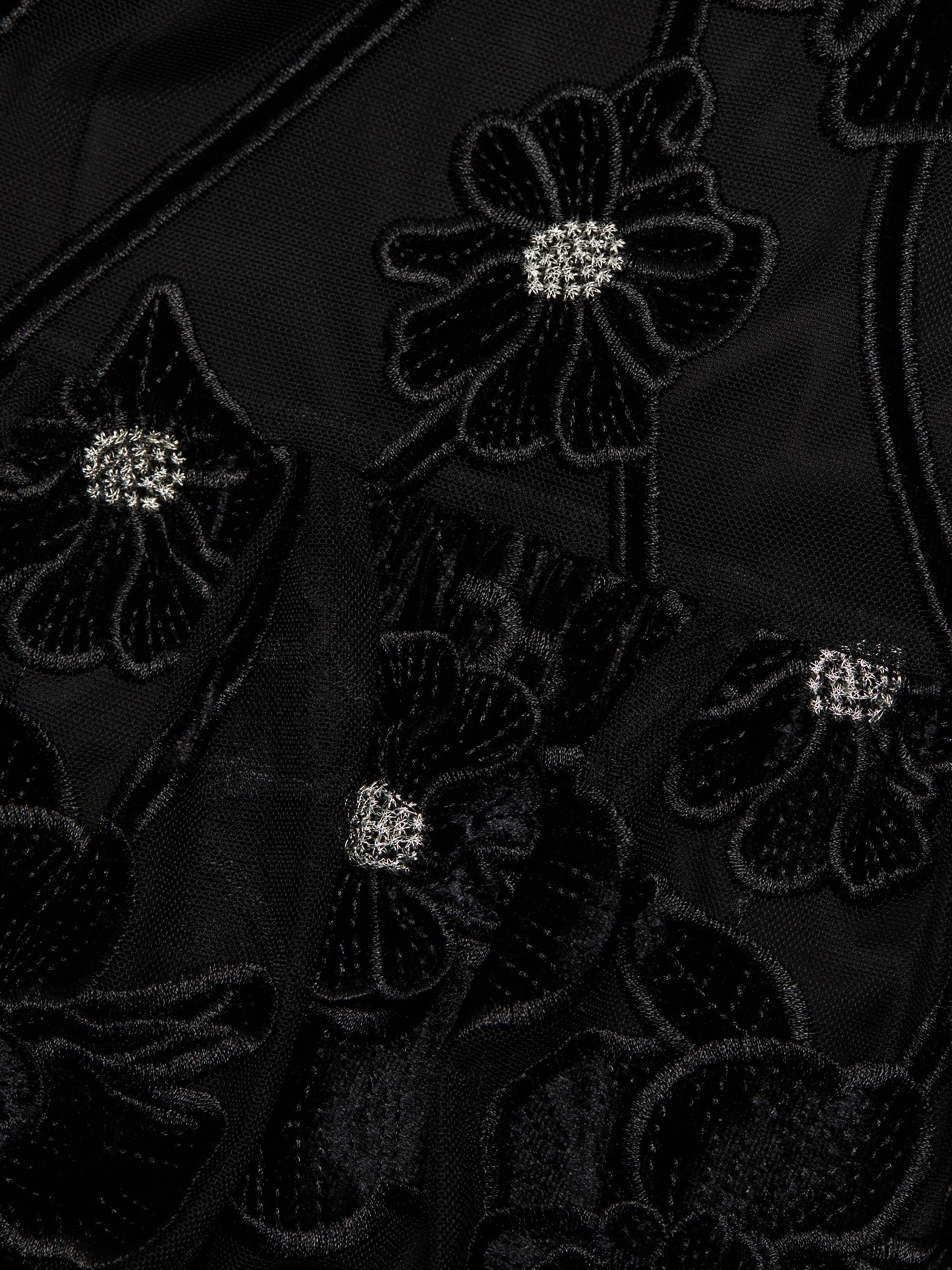 Milly Remington Velvet-Floral Semi-Sheer Minidress | Saks Fifth Avenue