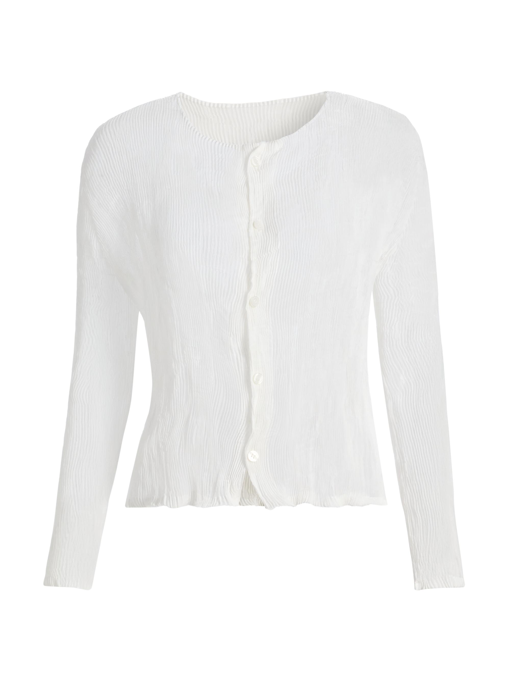 Issey Miyake Chiffon Twist Plissé Shirt | Saks Fifth Avenue