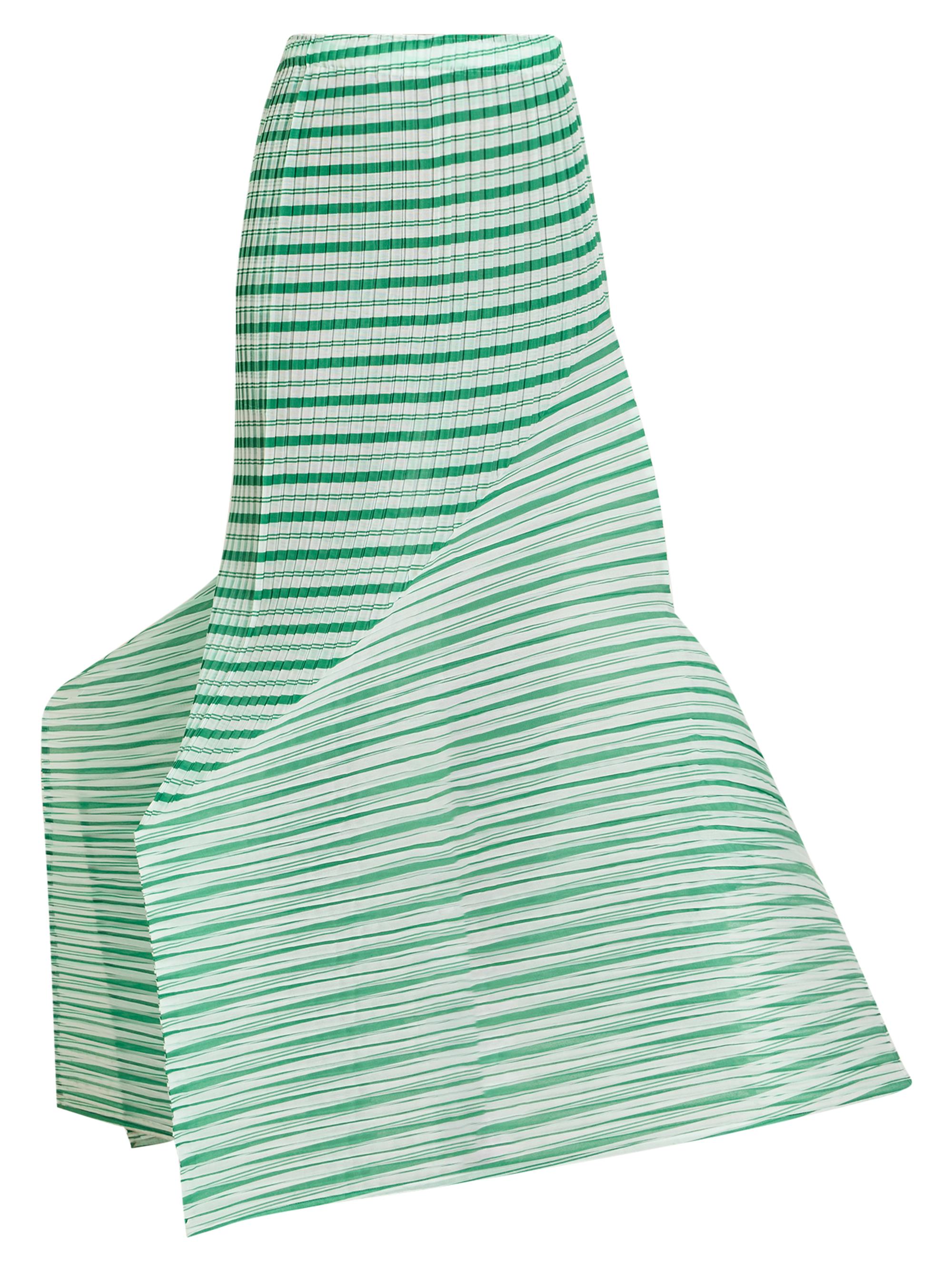 Issey Miyake Generic Stripes Machine Pleats Maxi Skirt | Saks