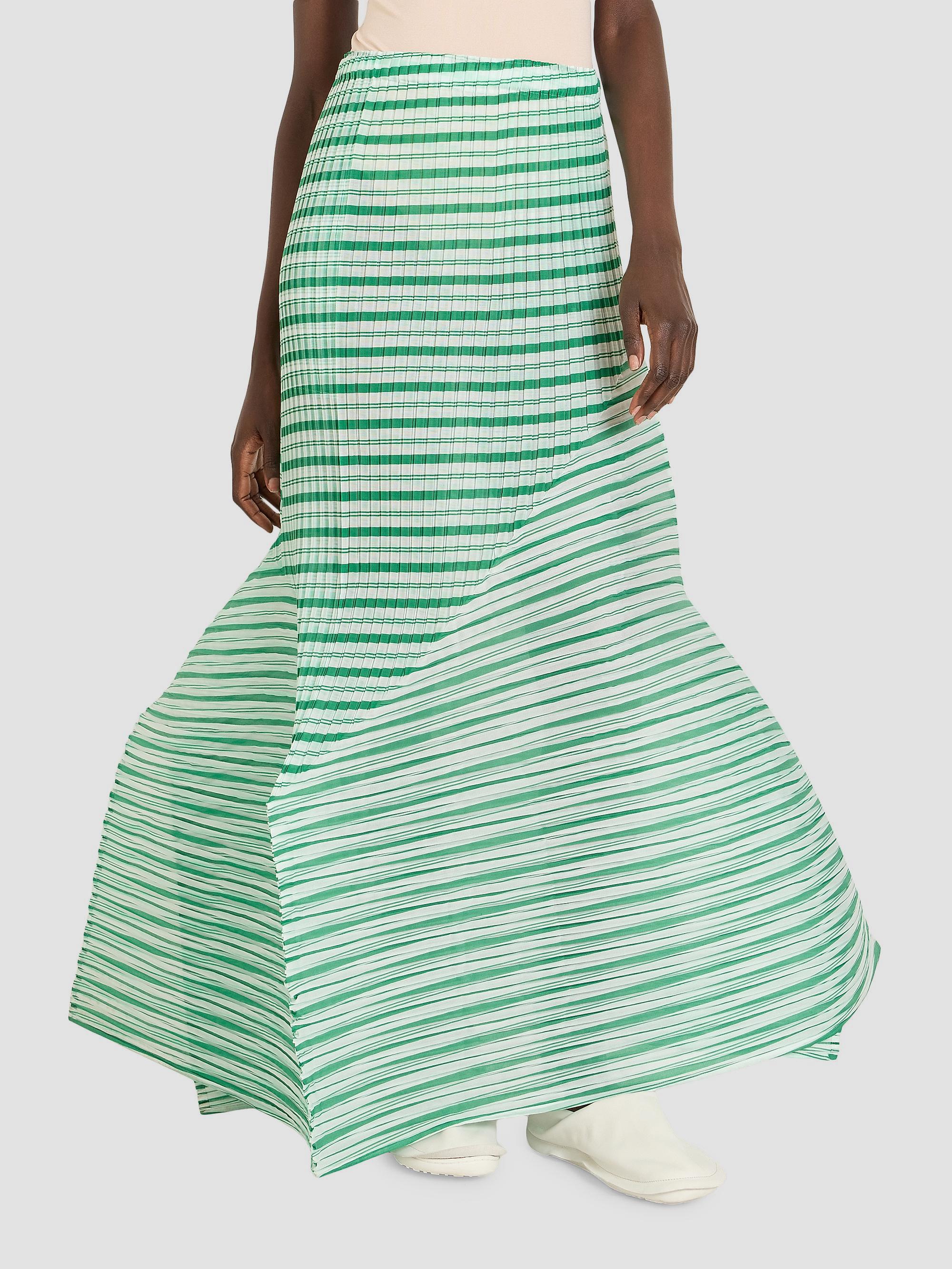 Issey Miyake Generic Stripes Machine Pleats Maxi Skirt | Saks