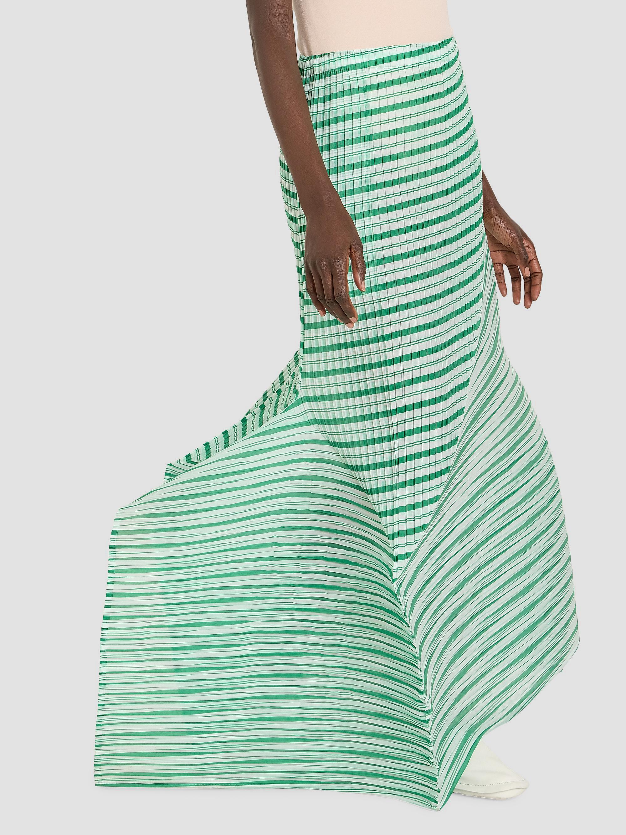 Issey Miyake Generic Stripes Machine Pleats Maxi Skirt | Saks
