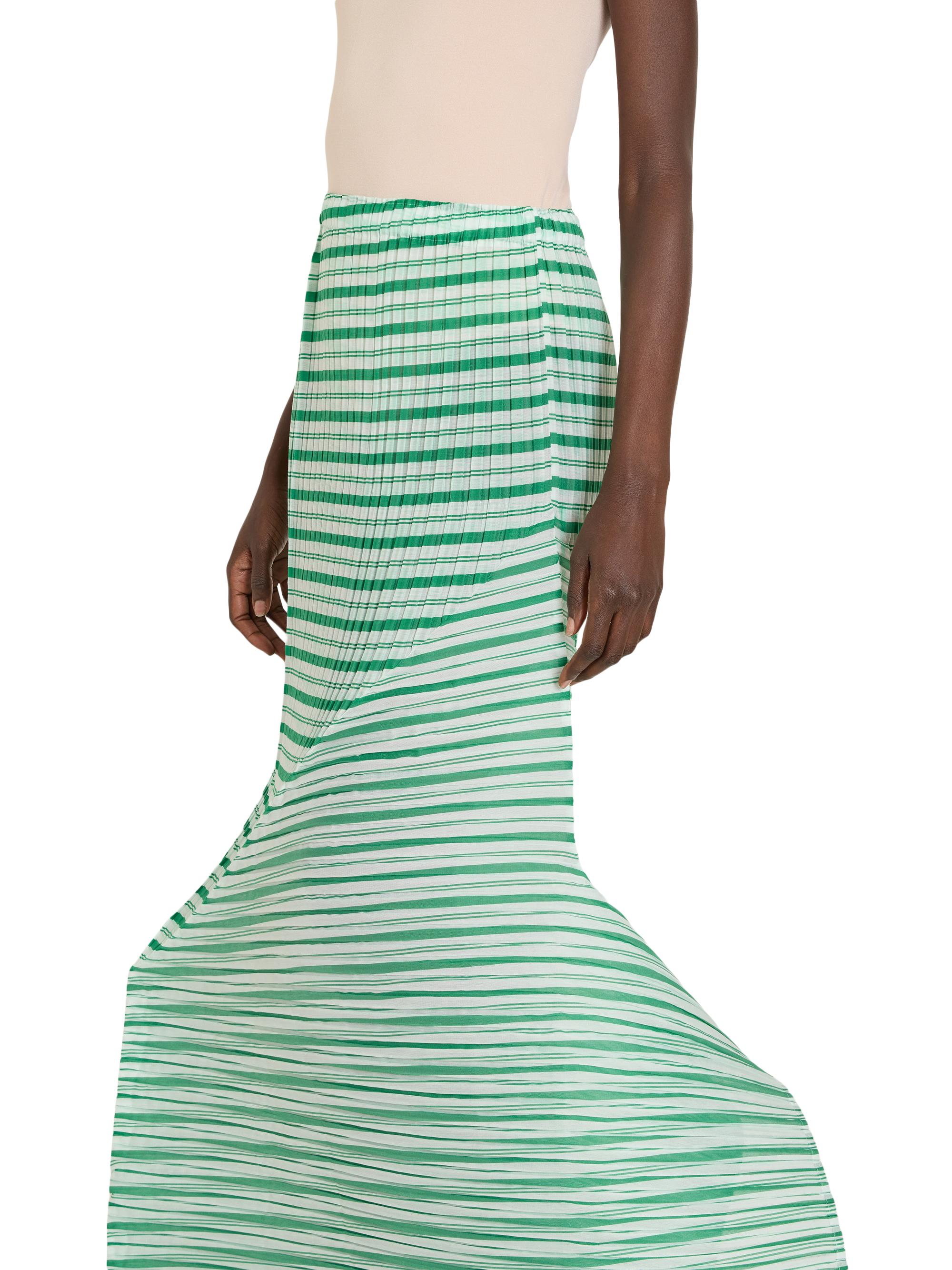 Issey Miyake Generic Stripes Machine Pleats Maxi Skirt | Saks