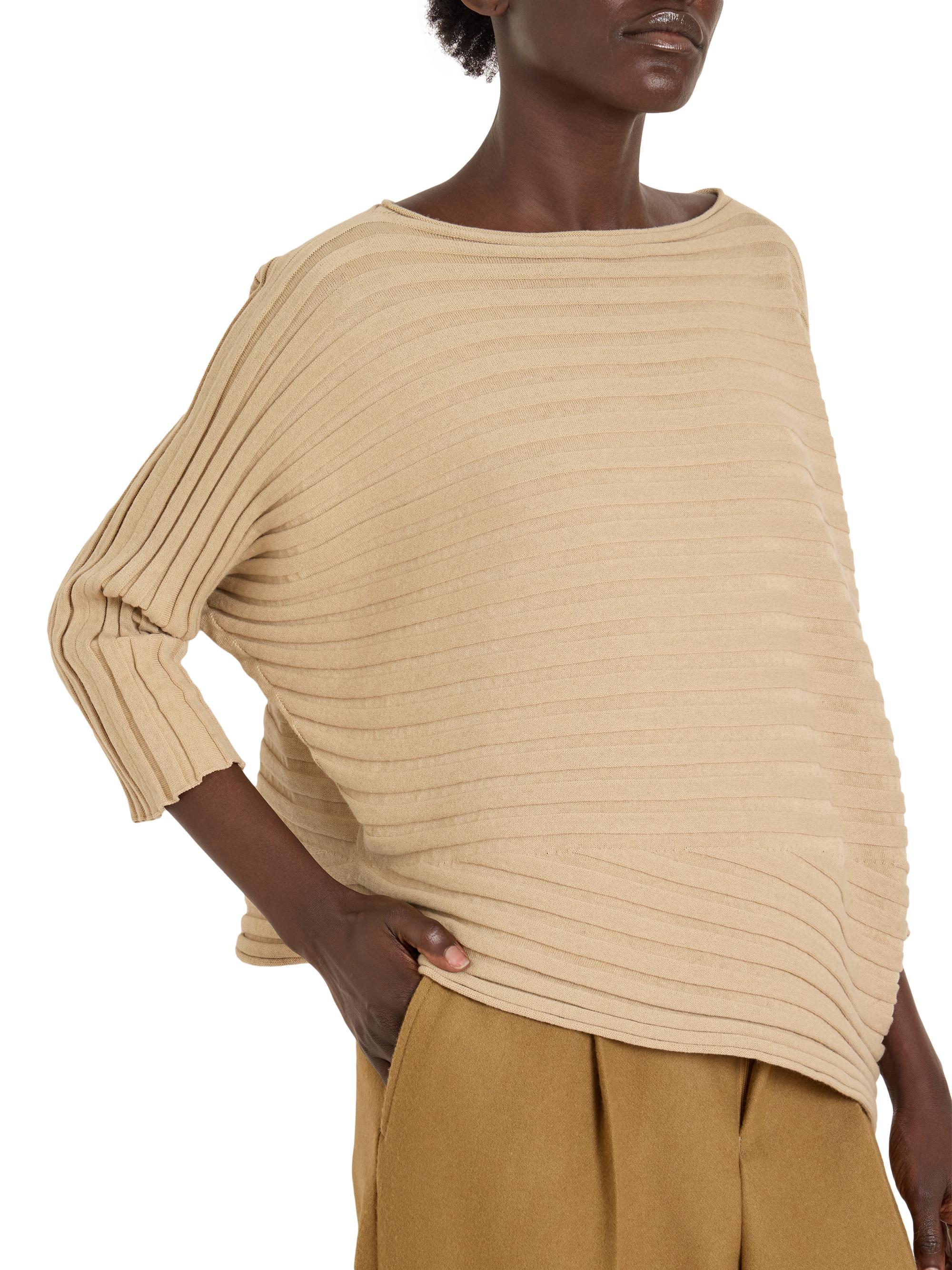 Issey Miyake Draped Rib-Knit Cotton-Cashmere Top | Saks Fifth Avenue