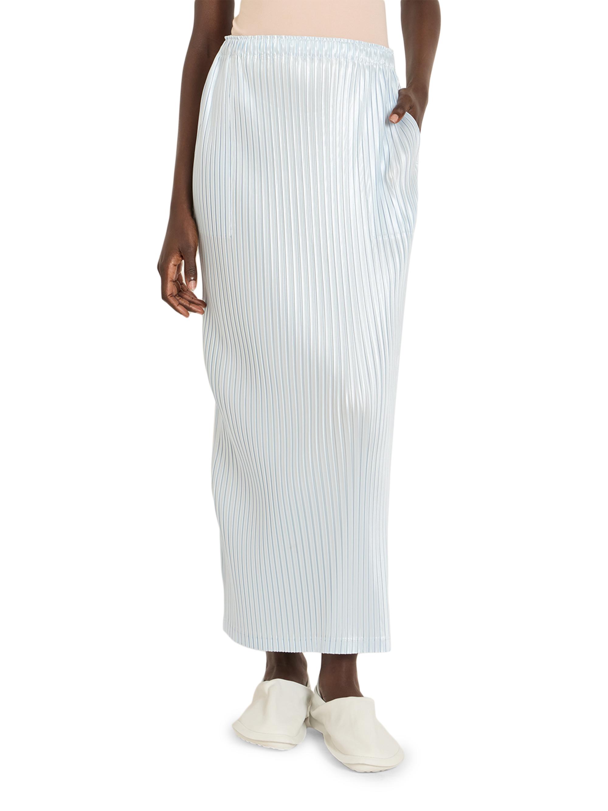 Issey Miyake Glossed Metal Pleats Maxi Skirt | Saks Fifth Avenue