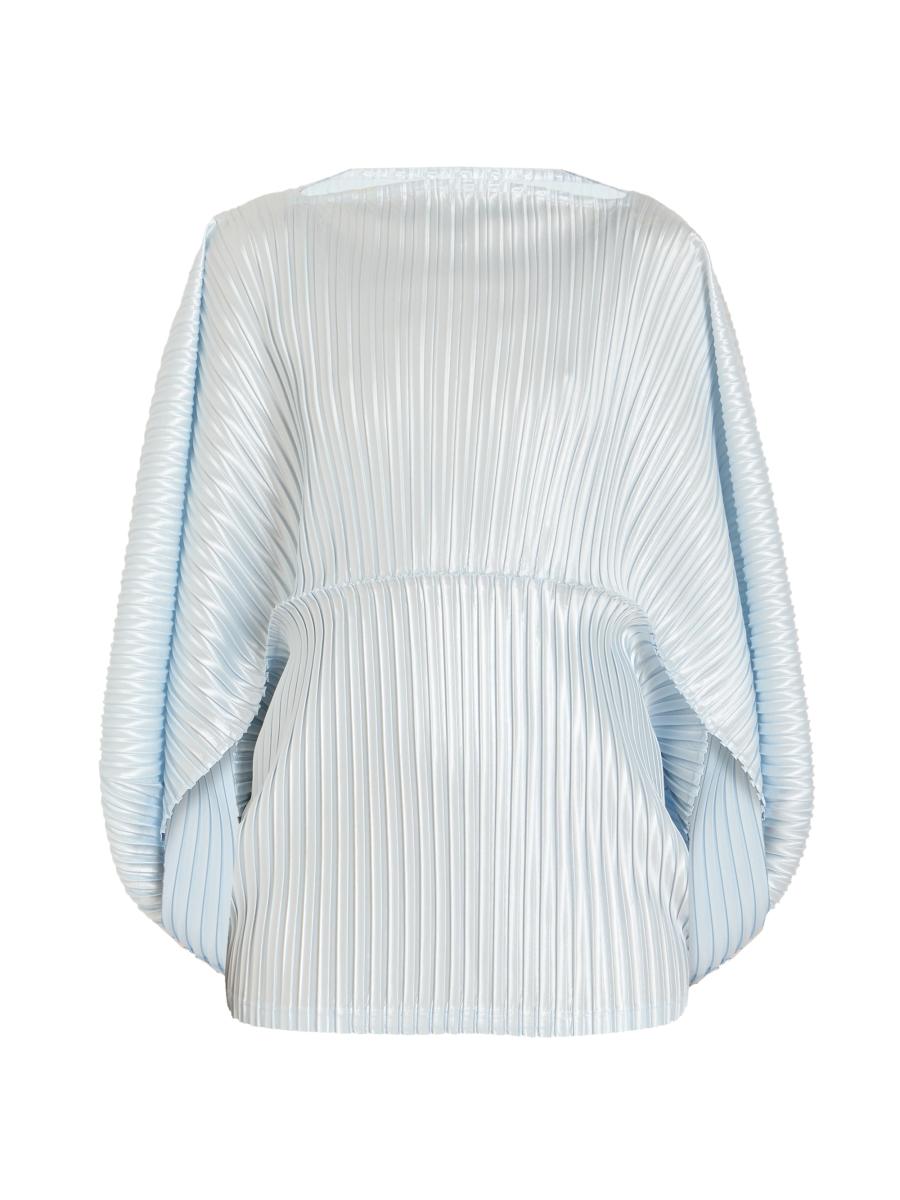 Issey Miyake Glossed Metal Pleats Cape Top | Saks Fifth Avenue