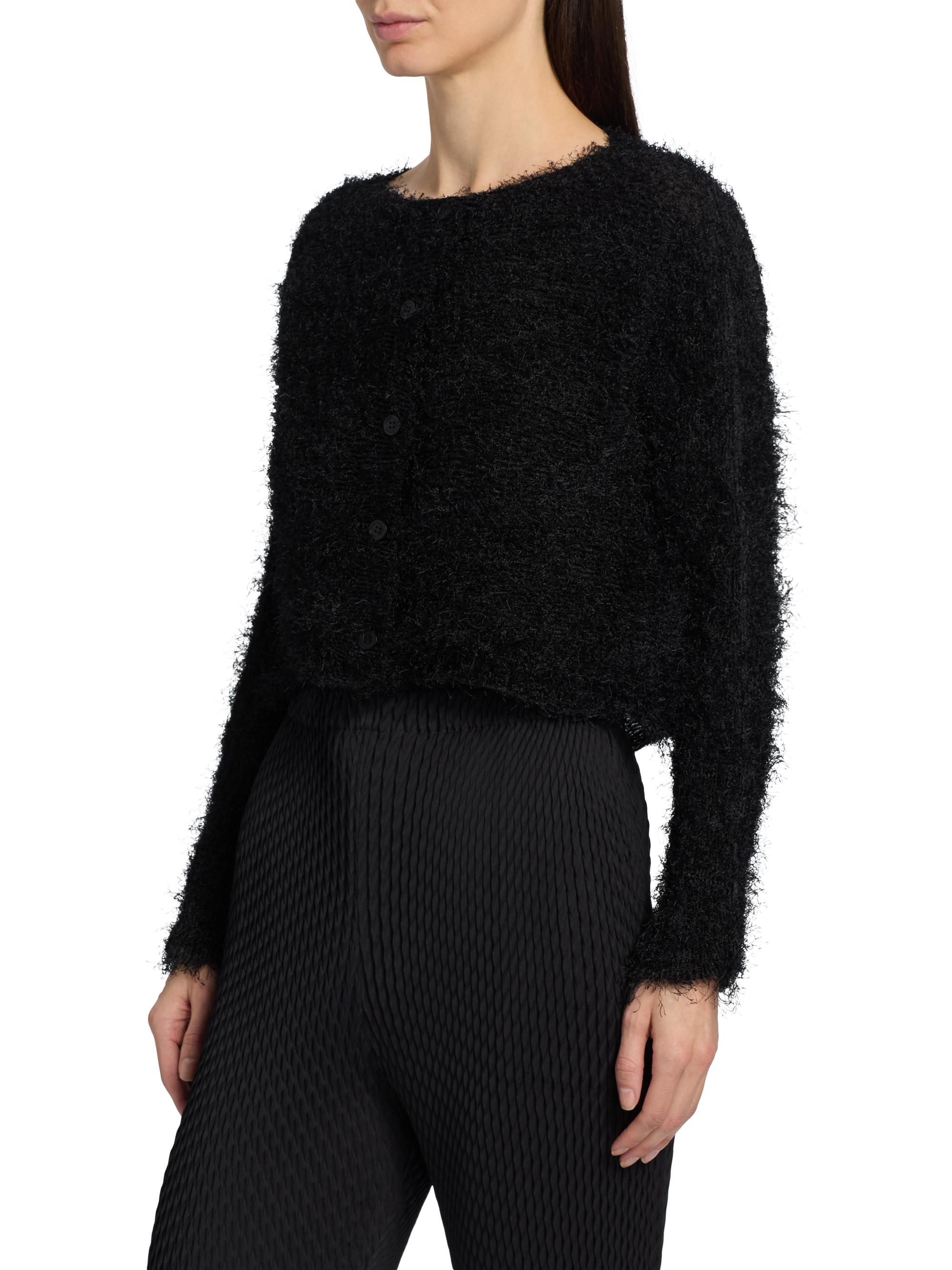 Issey Miyake Shifted Fuzzy Pleats Cardigan | Saks Fifth Avenue