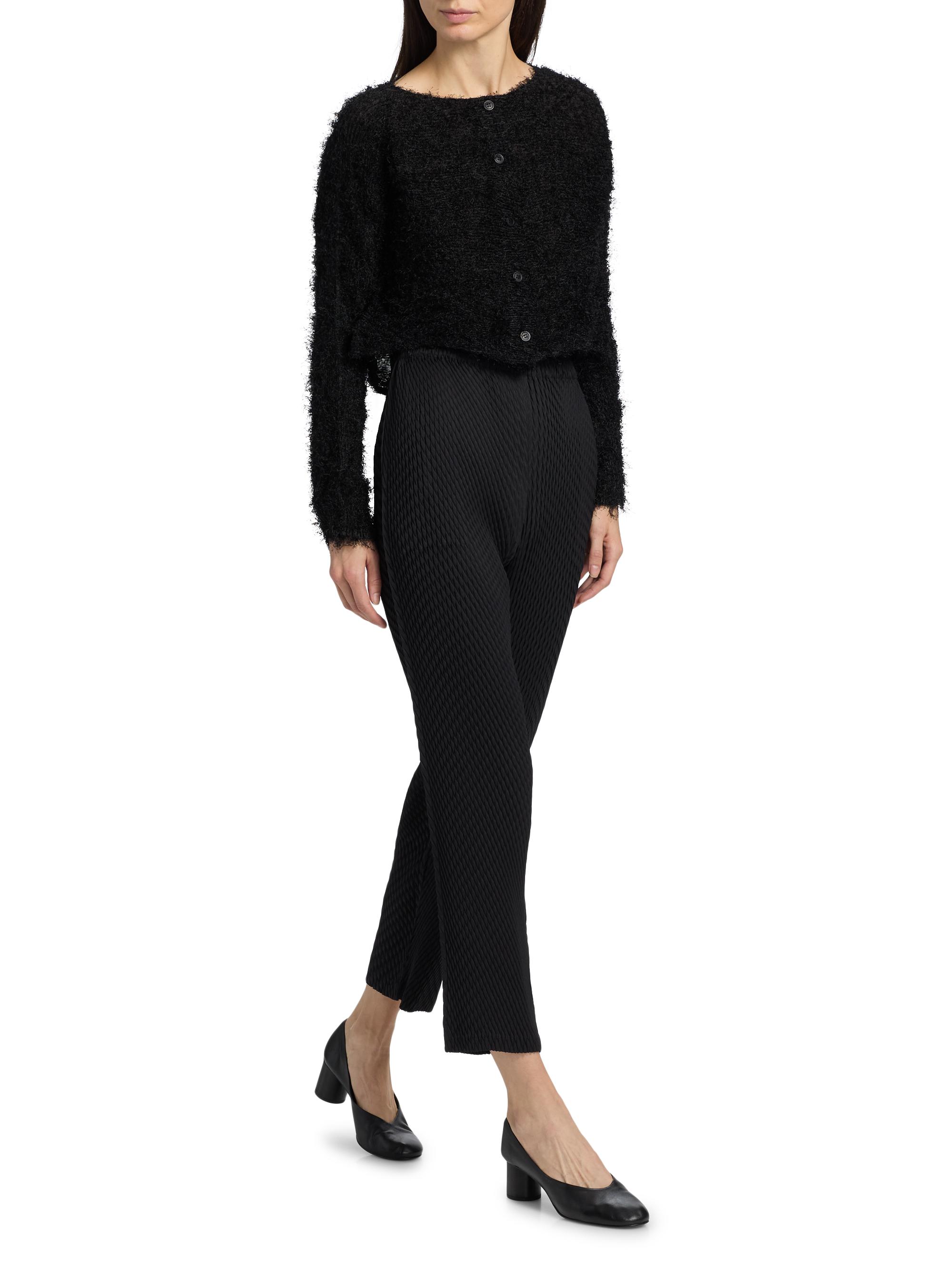 Issey Miyake Shifted Fuzzy Pleats Cardigan | Saks Fifth Avenue