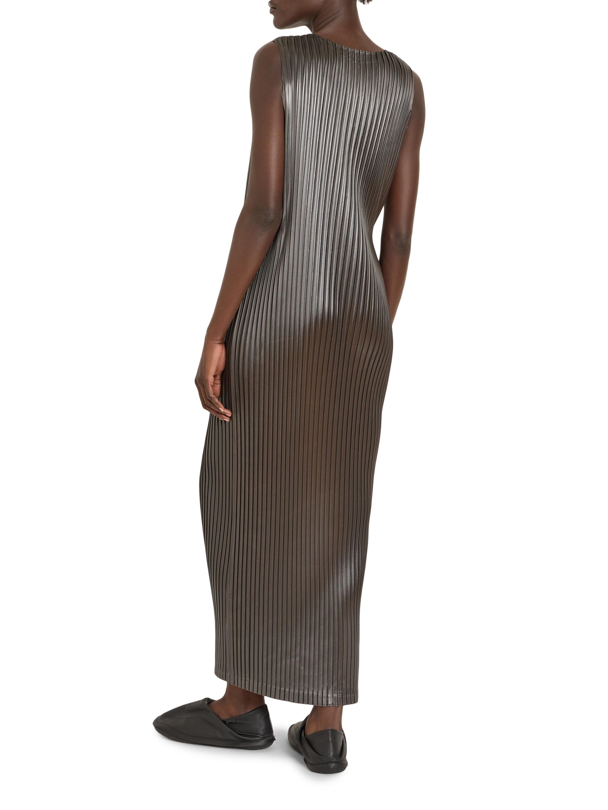 Issey Miyake Glossed Metal Pleats Maxi Dress | Saks Fifth Avenue