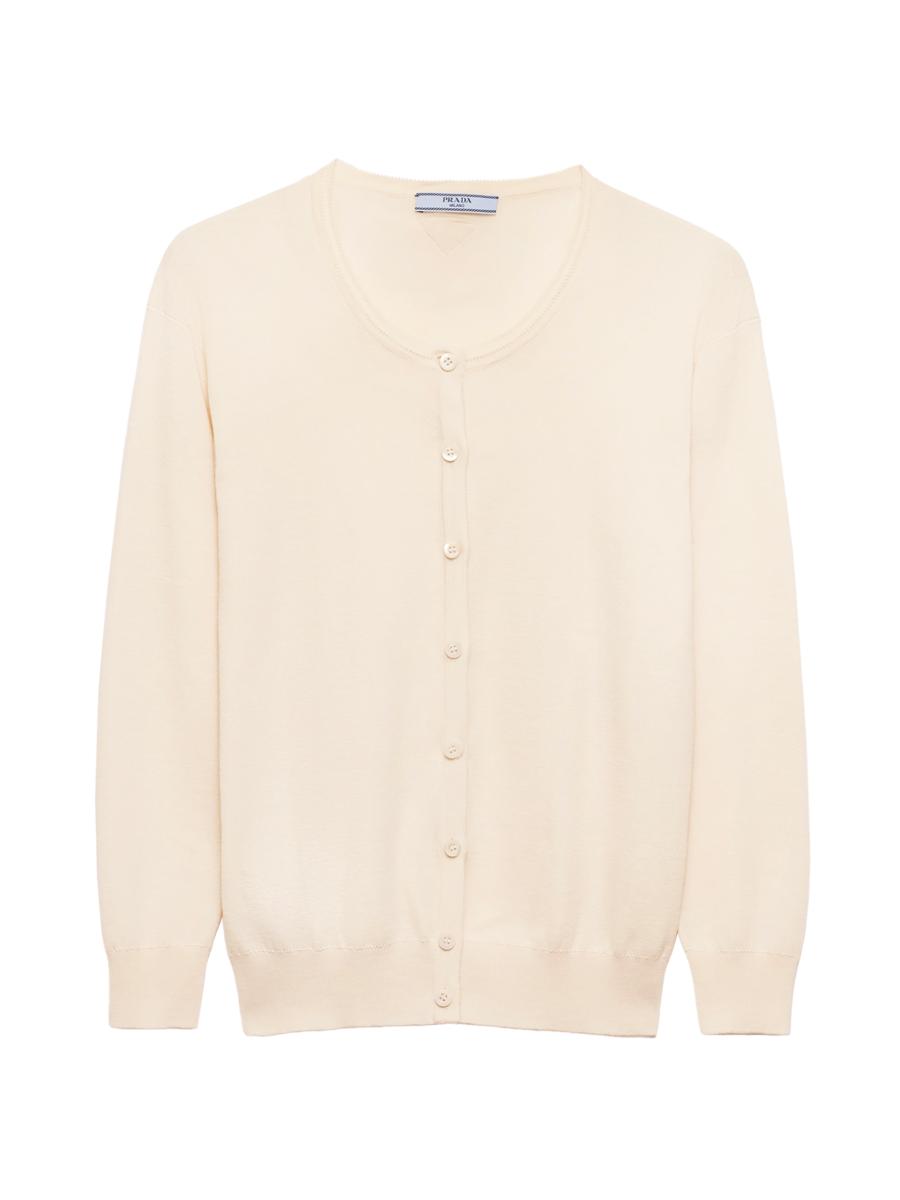 Prada Women's Cotton And Silk Knit Cardigan