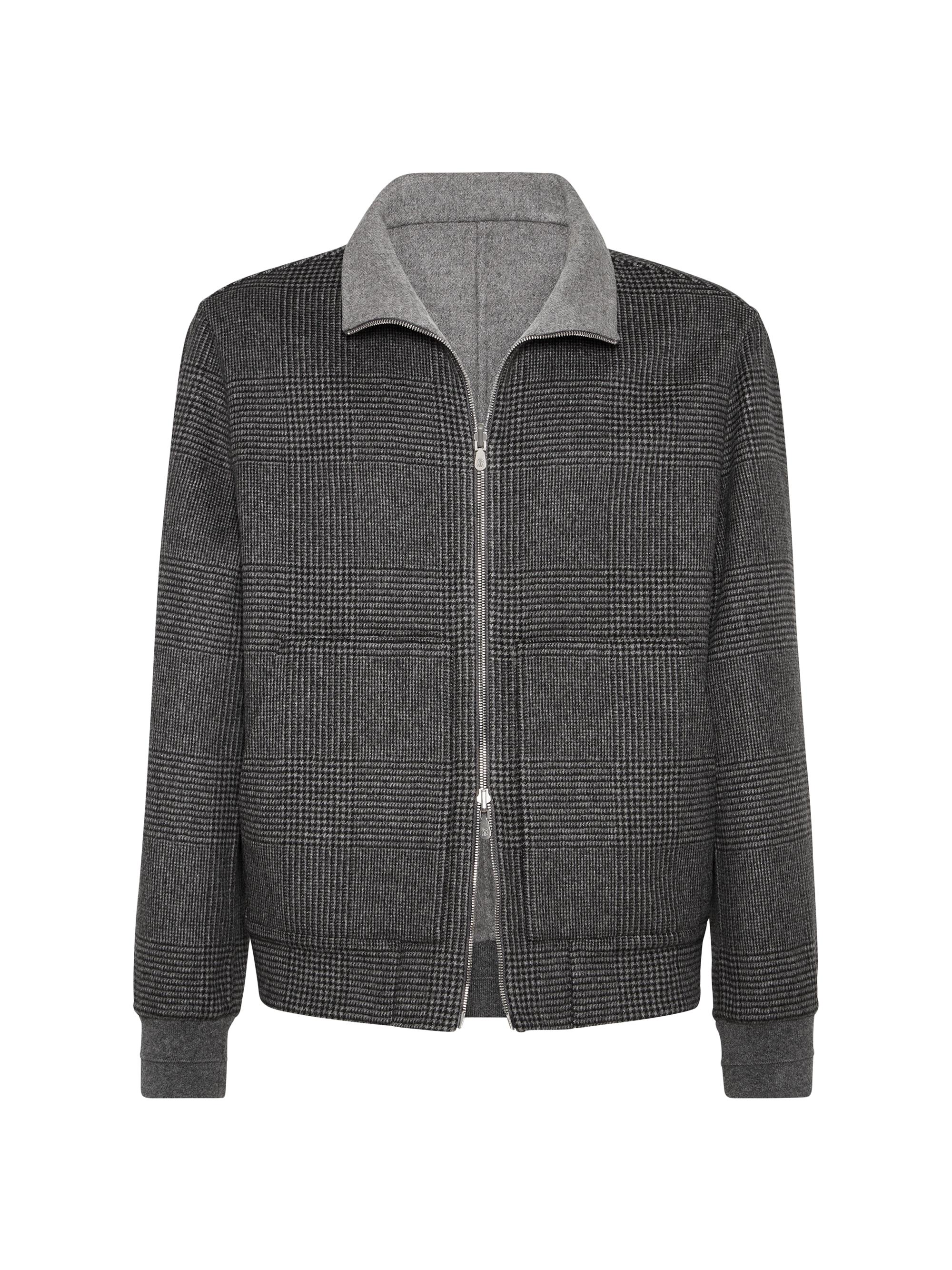 Brunello Cucinelli Nubuck Effect Shearling Bomber Jacket with