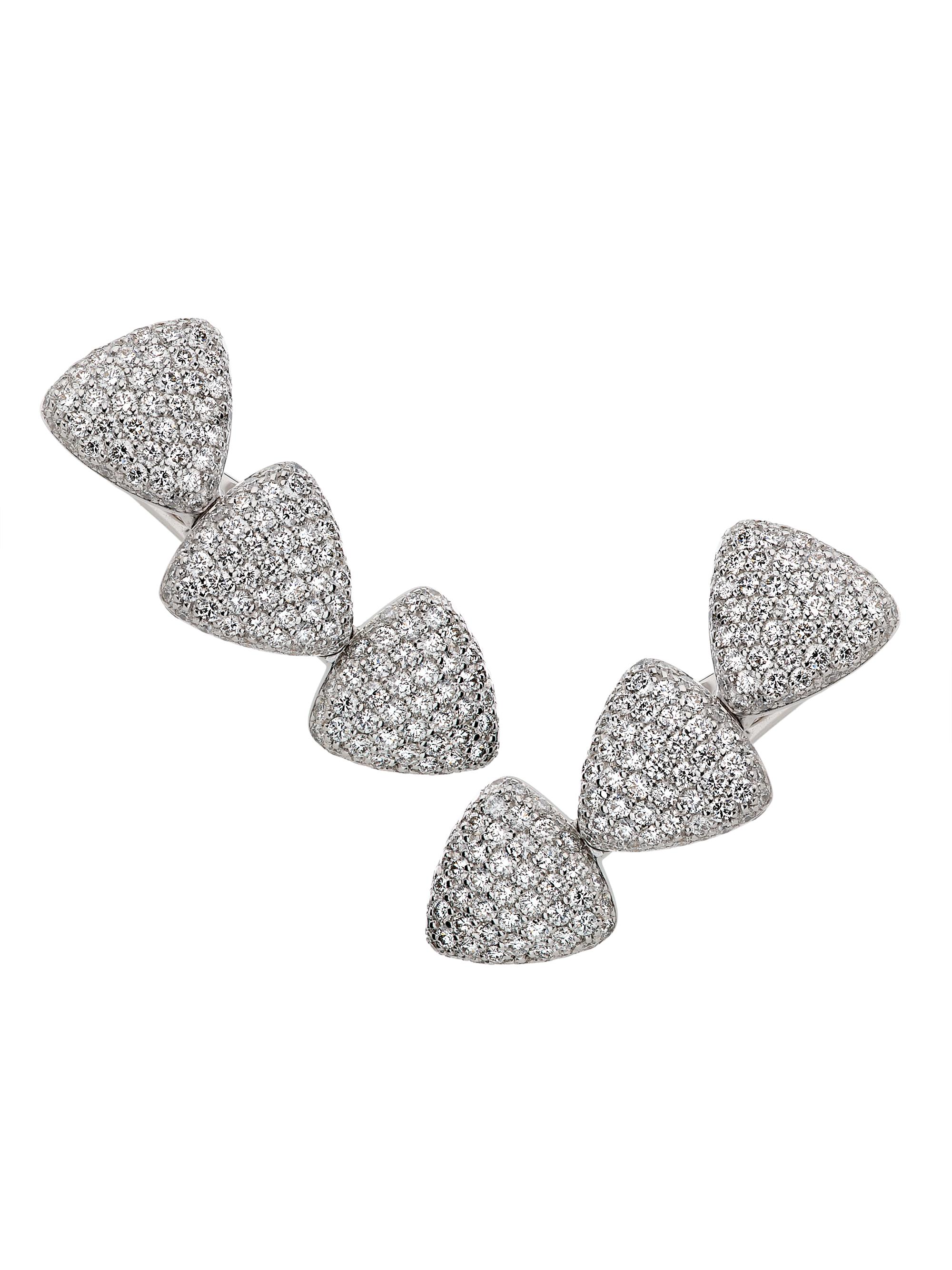 Vhernier Women's Freccia Endless 18K White Gold & 2.58 TCW Diamond Stud Earrings - White Gold