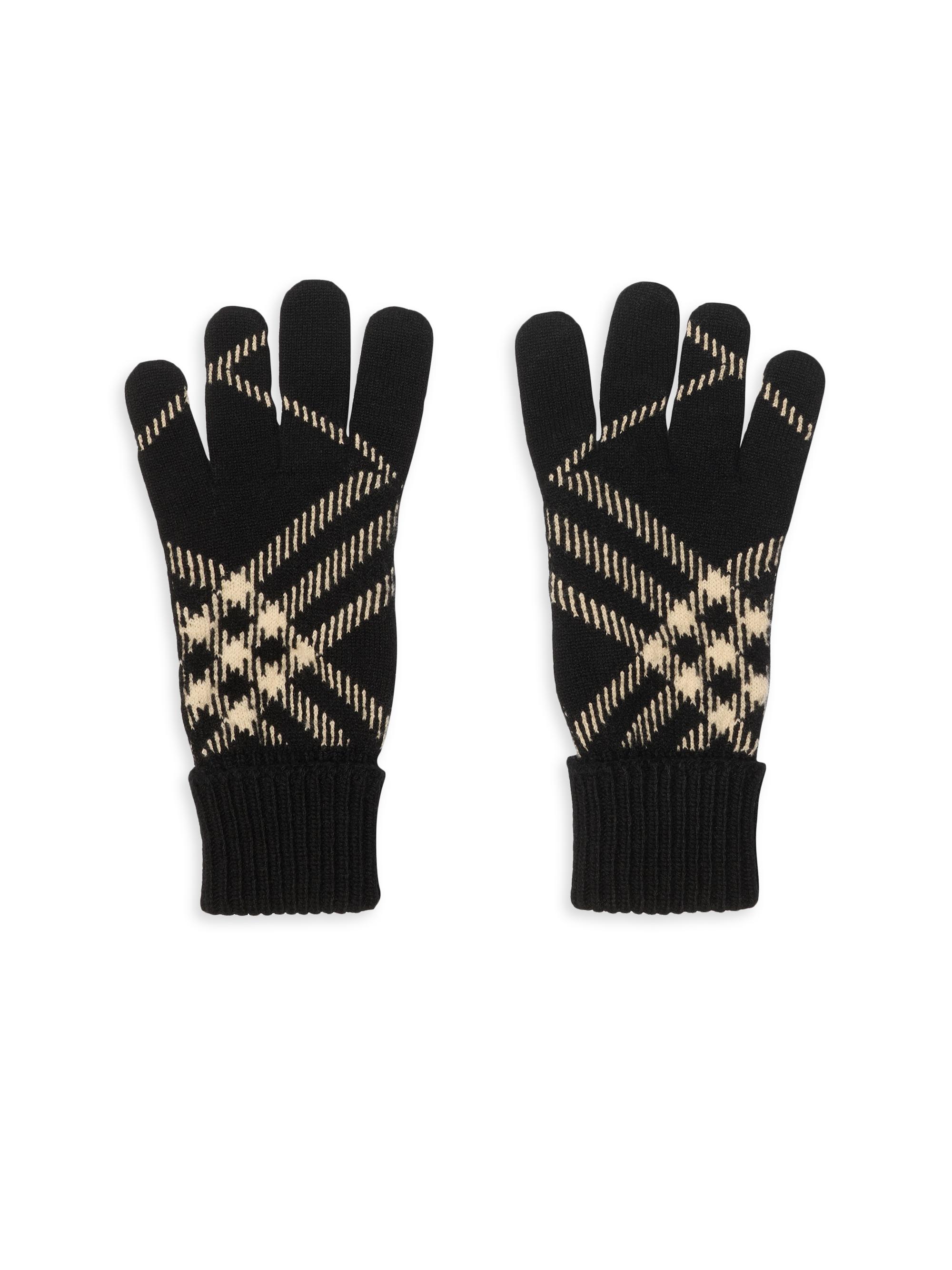 Burberry Check Cashmere-Blend Gloves | Saks Fifth Avenue