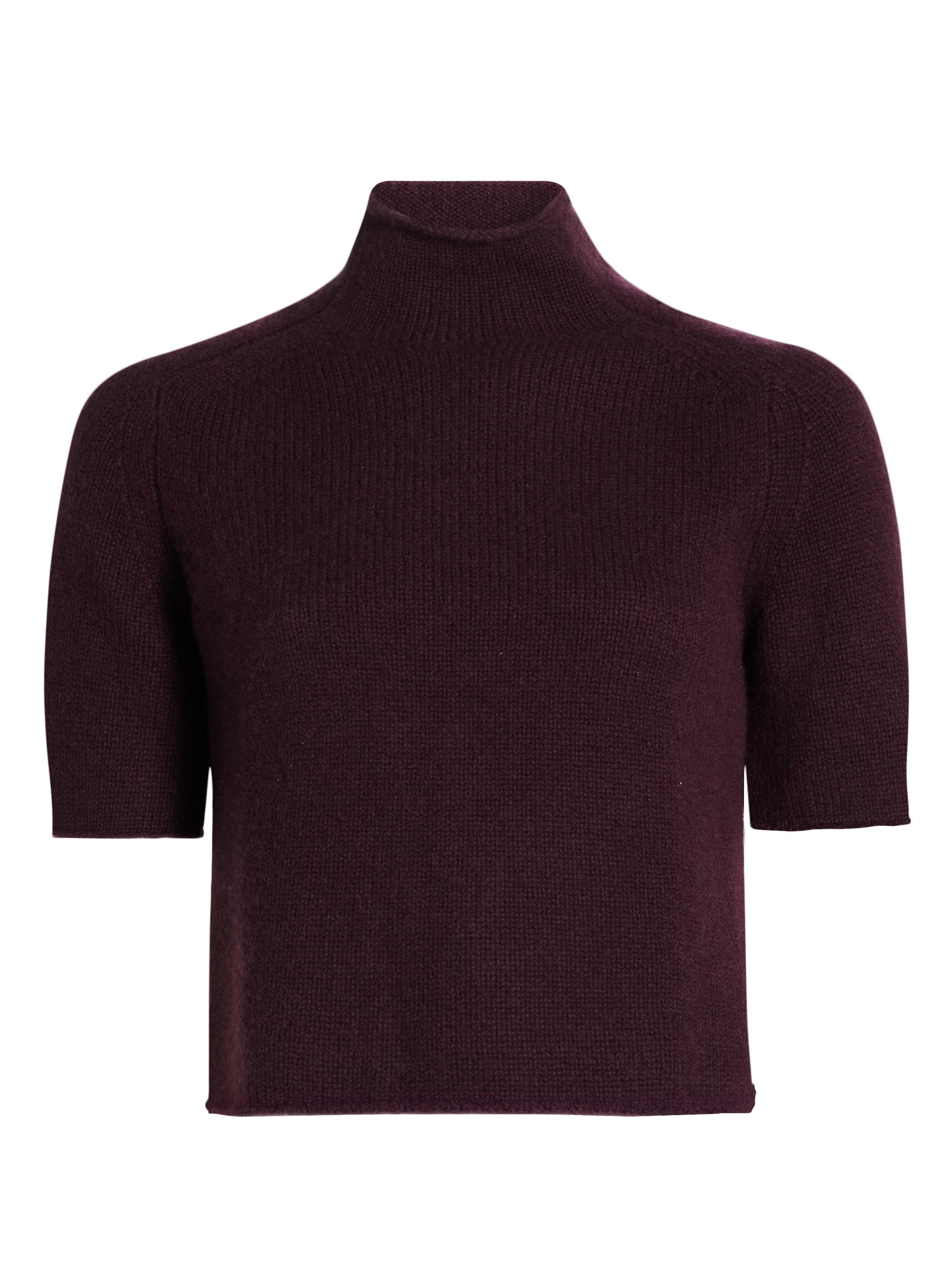 Lisa Yang Women's Fride Cashmere Short-Sleeve Sweater - Mahogany