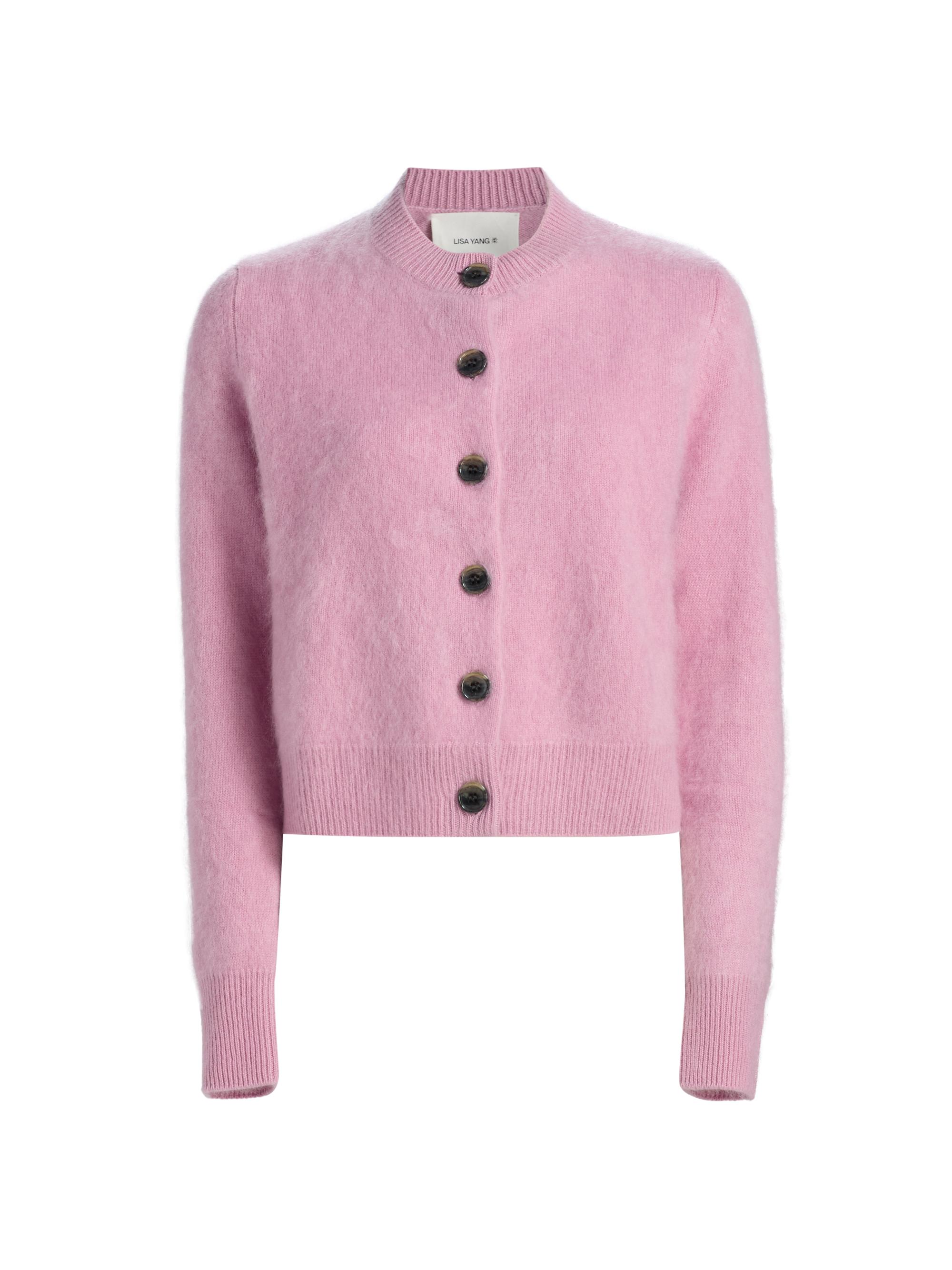 Lisa Yang Azalea Brushed Cashmere Cardigan | Saks Fifth Avenue