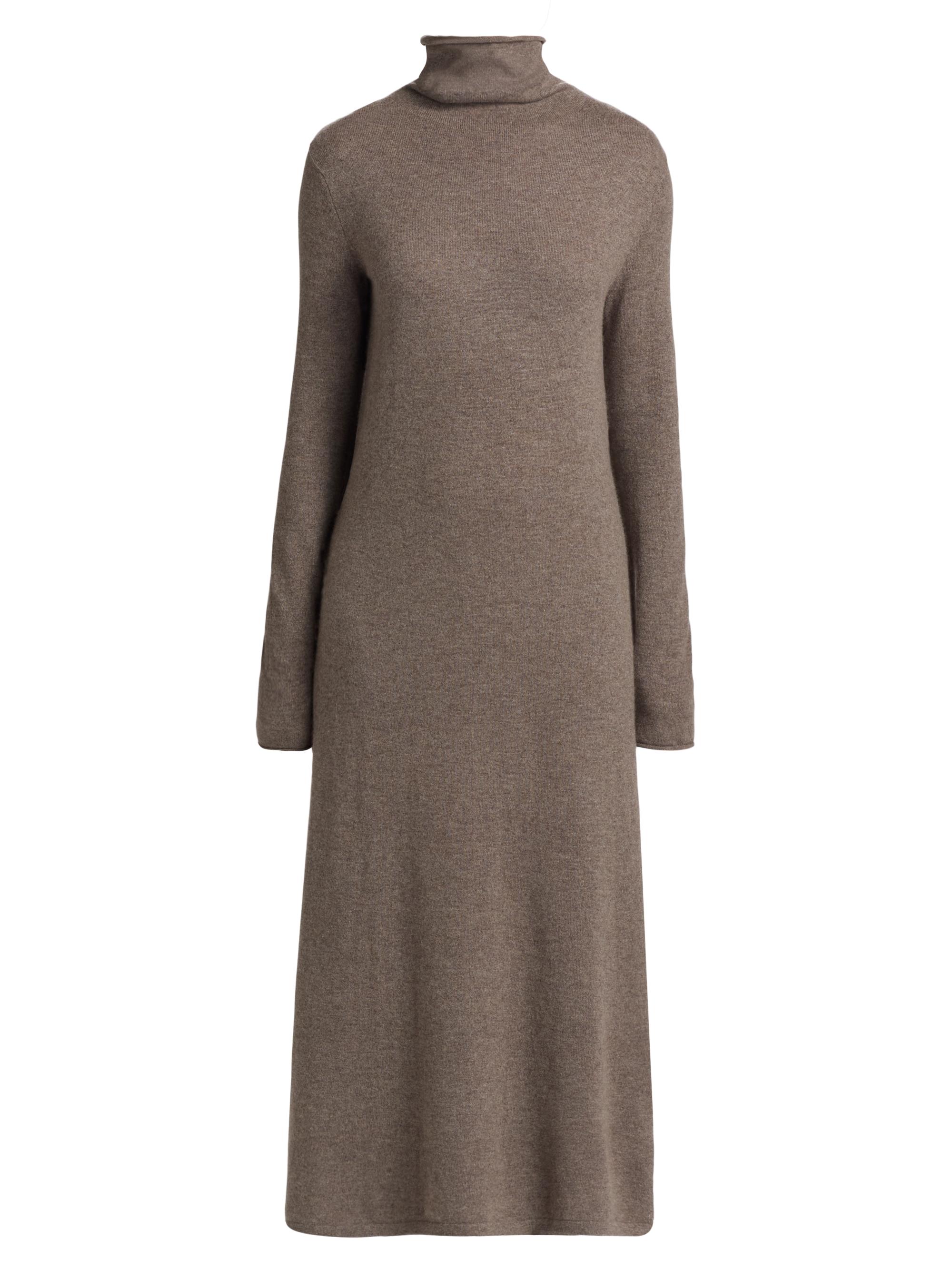 Lisa Yang Women's Truffle Cashmere Turtleneck Sweaterdress - Truffle