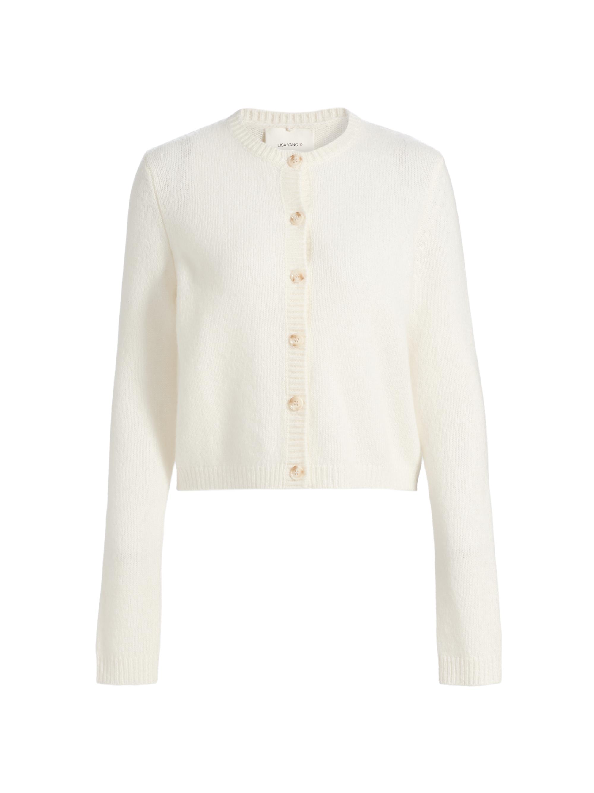 Lisa Yang Women's Cashmere-Silk Cardigan - Cream