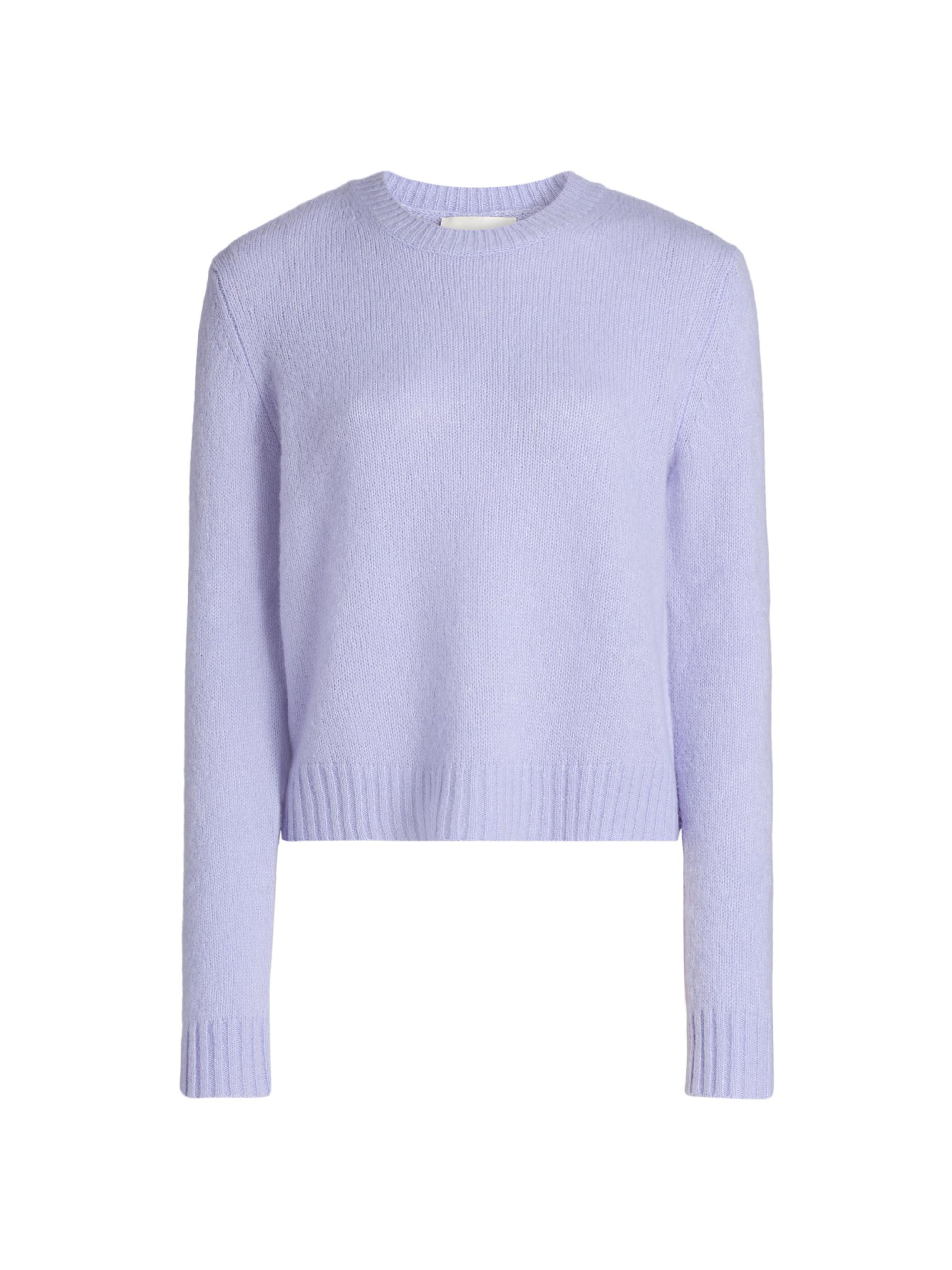 Lisa Yang Women's Nougat Cashmere-Silk Crewneck Sweater - Soft Lavender