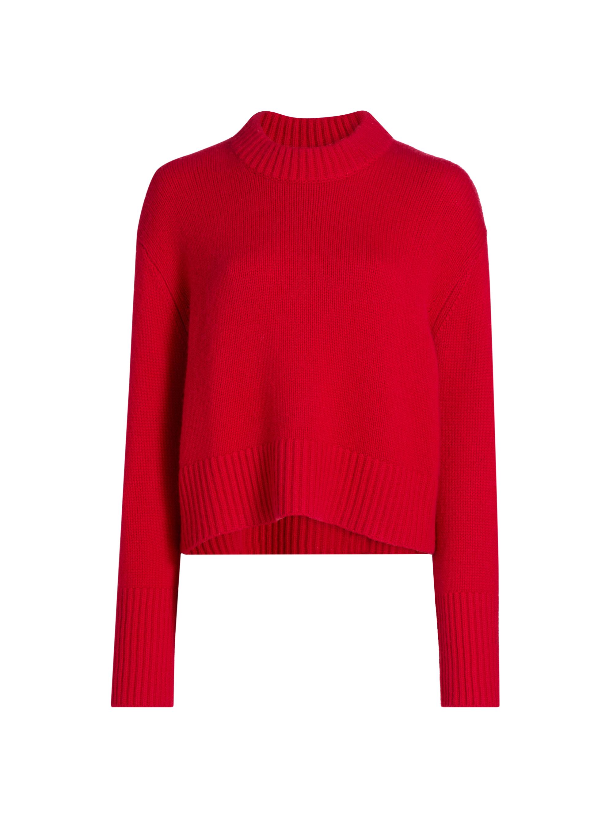 Lisa Yang Women's Sony Drop-Shoulder Cashmere Sweater - Goji Berry