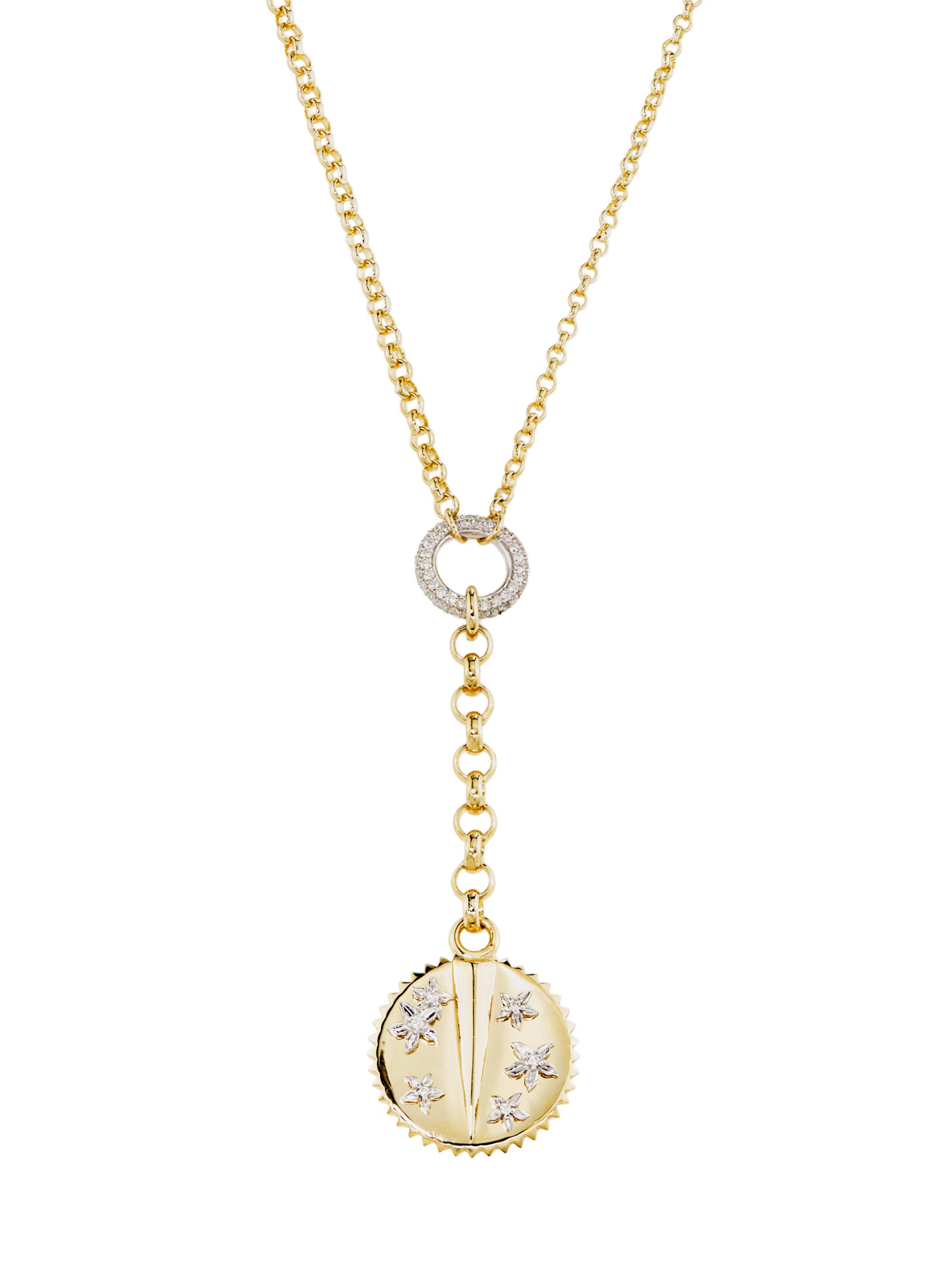 Foundrae Women's Resilience 18K Yellow Gold & 0.26 TCW Diamond Wildflower Pendant Necklace - Yellow Gold