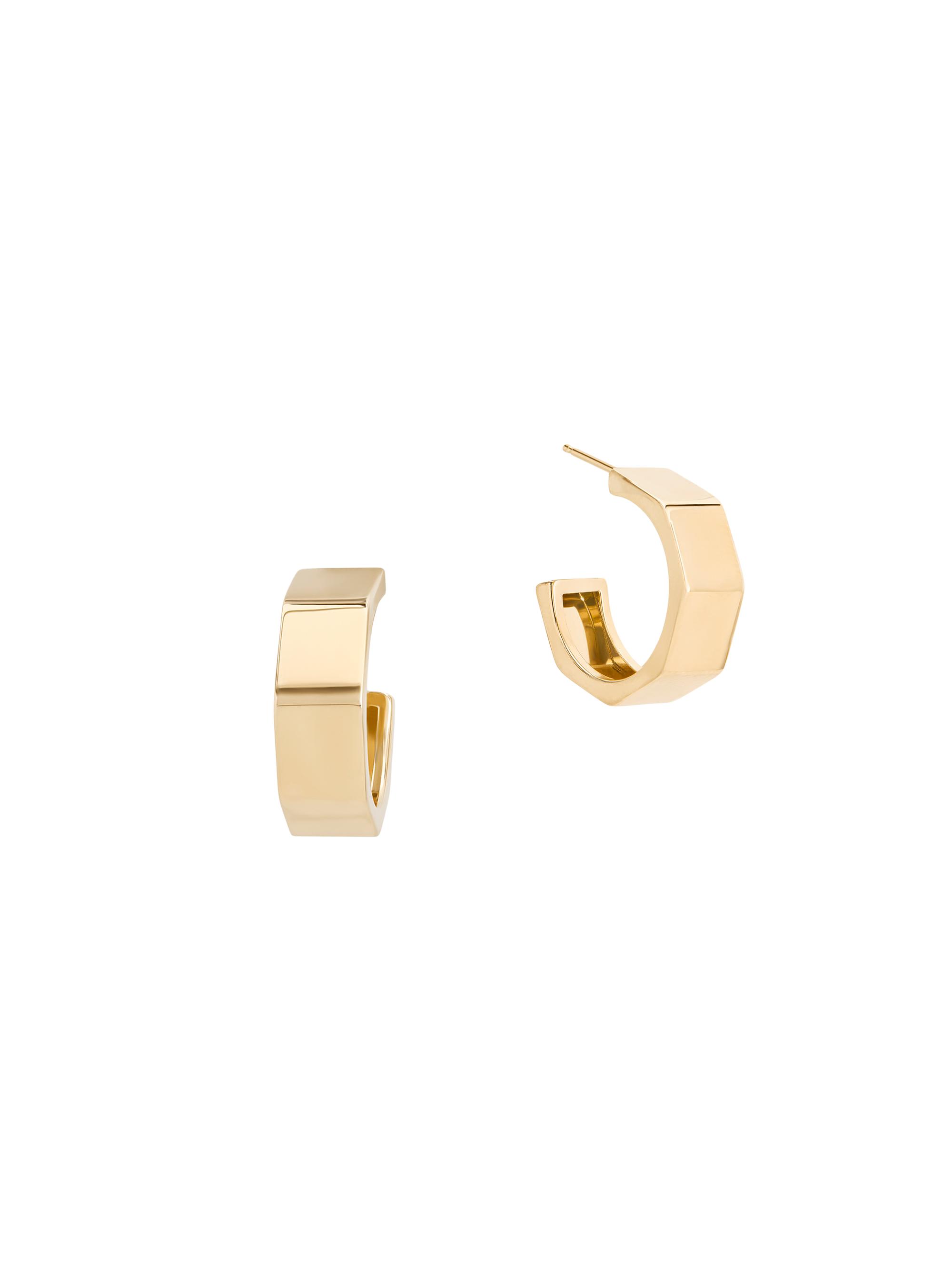 Lana Women's Rock 14K Yellow Gold Faceted Hoop Earrings/22MM - Yellow Gold
