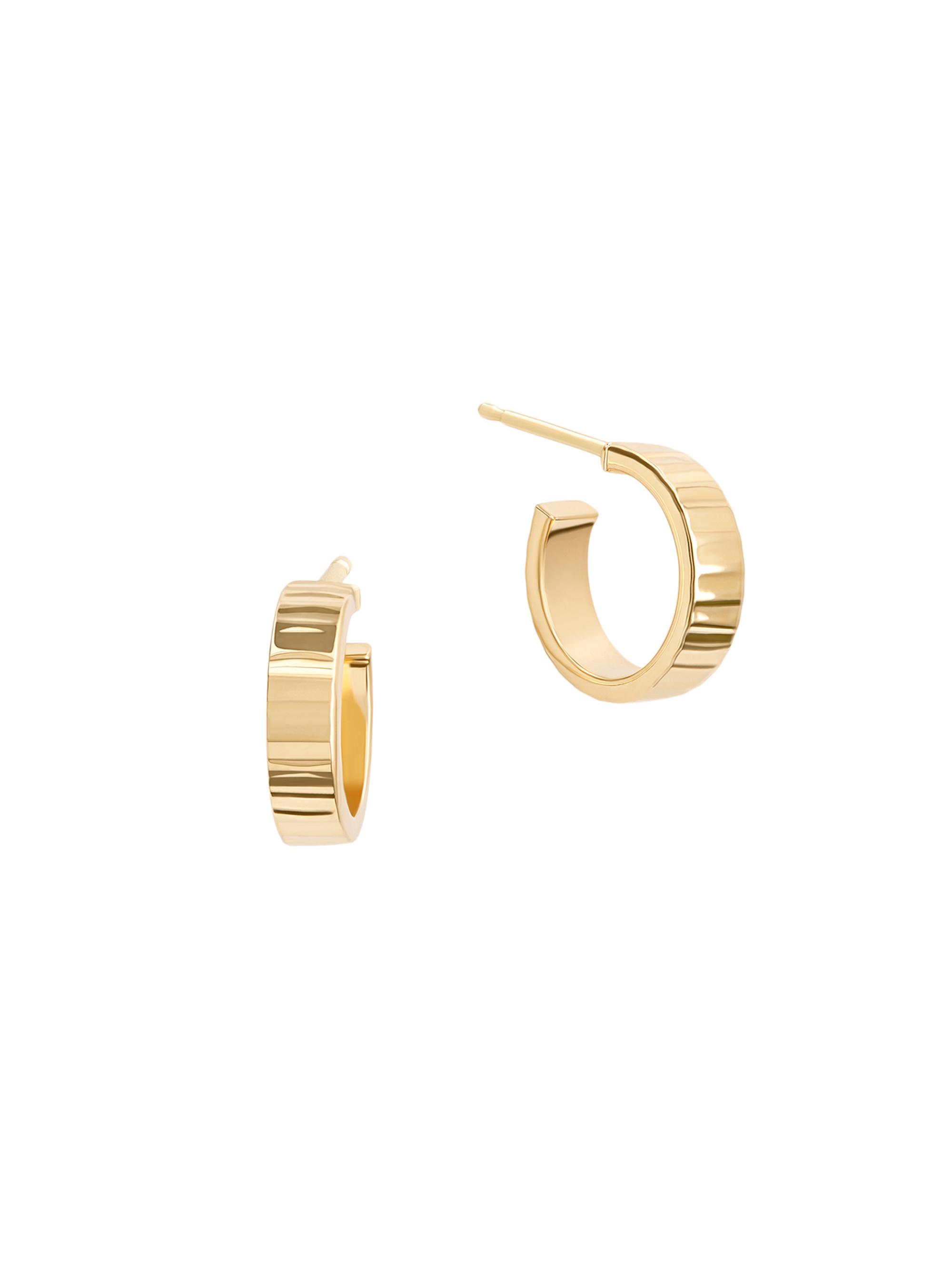 Lana Women's Grooved 14K Yellow Gold Huggie Earrings - Yellow Gold