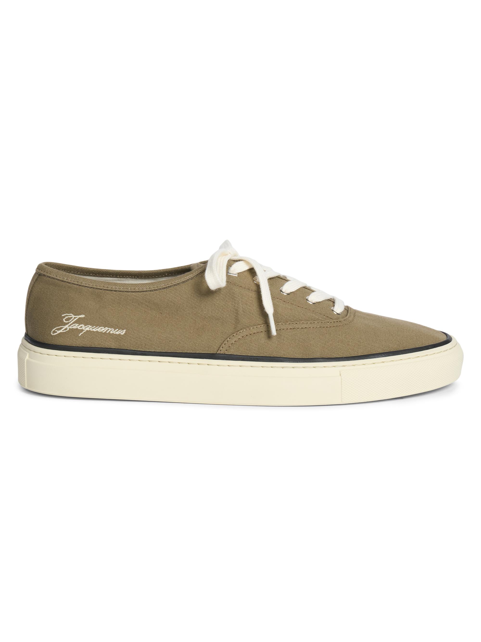 Jacquemus Men's Les Fefe Canvas Sneakers - Khaki | Thumbnail 8